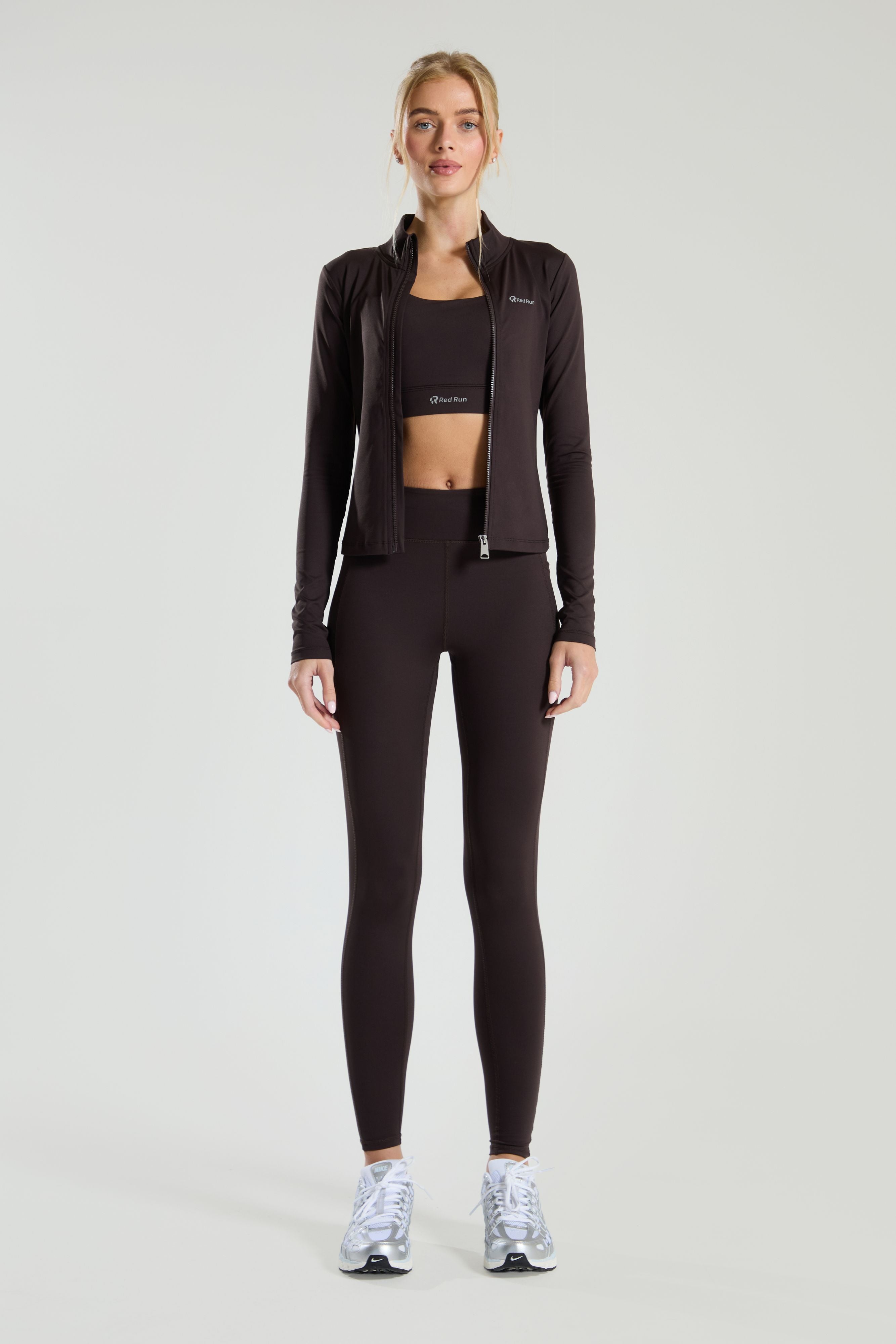Active Technical Full Zip Top - Espresso