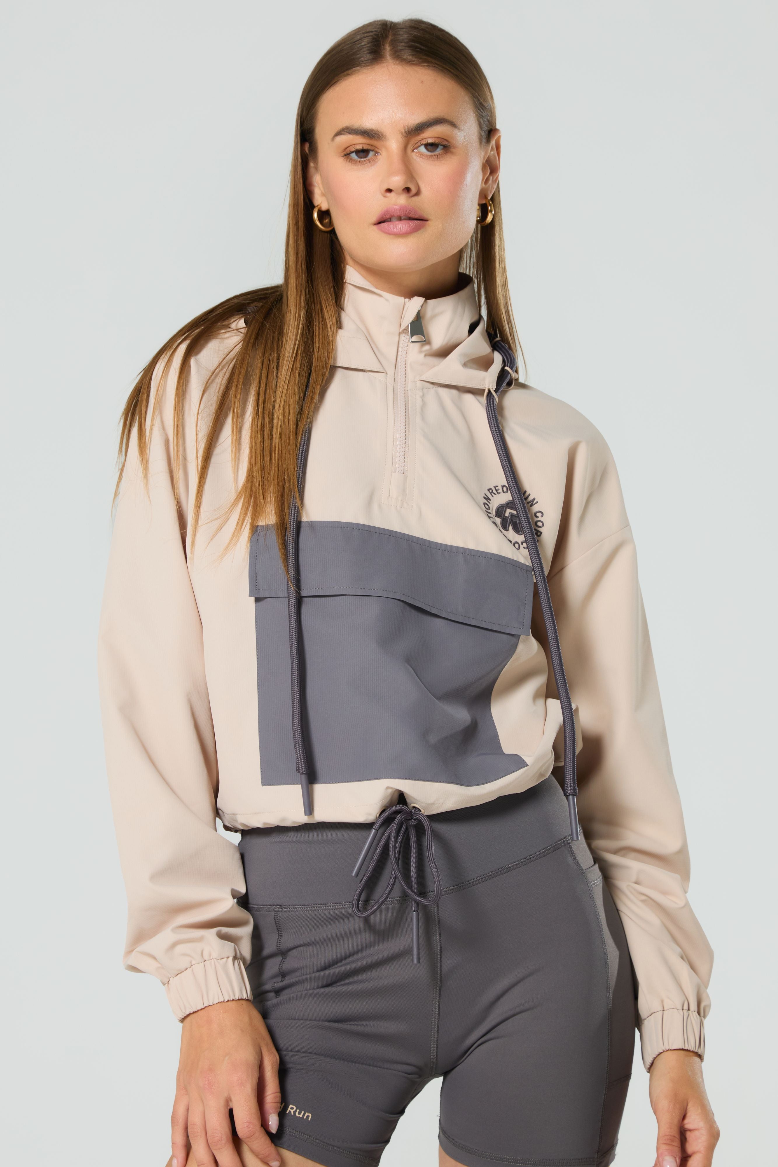 Cropped Windbreaker - Core Sand Storm