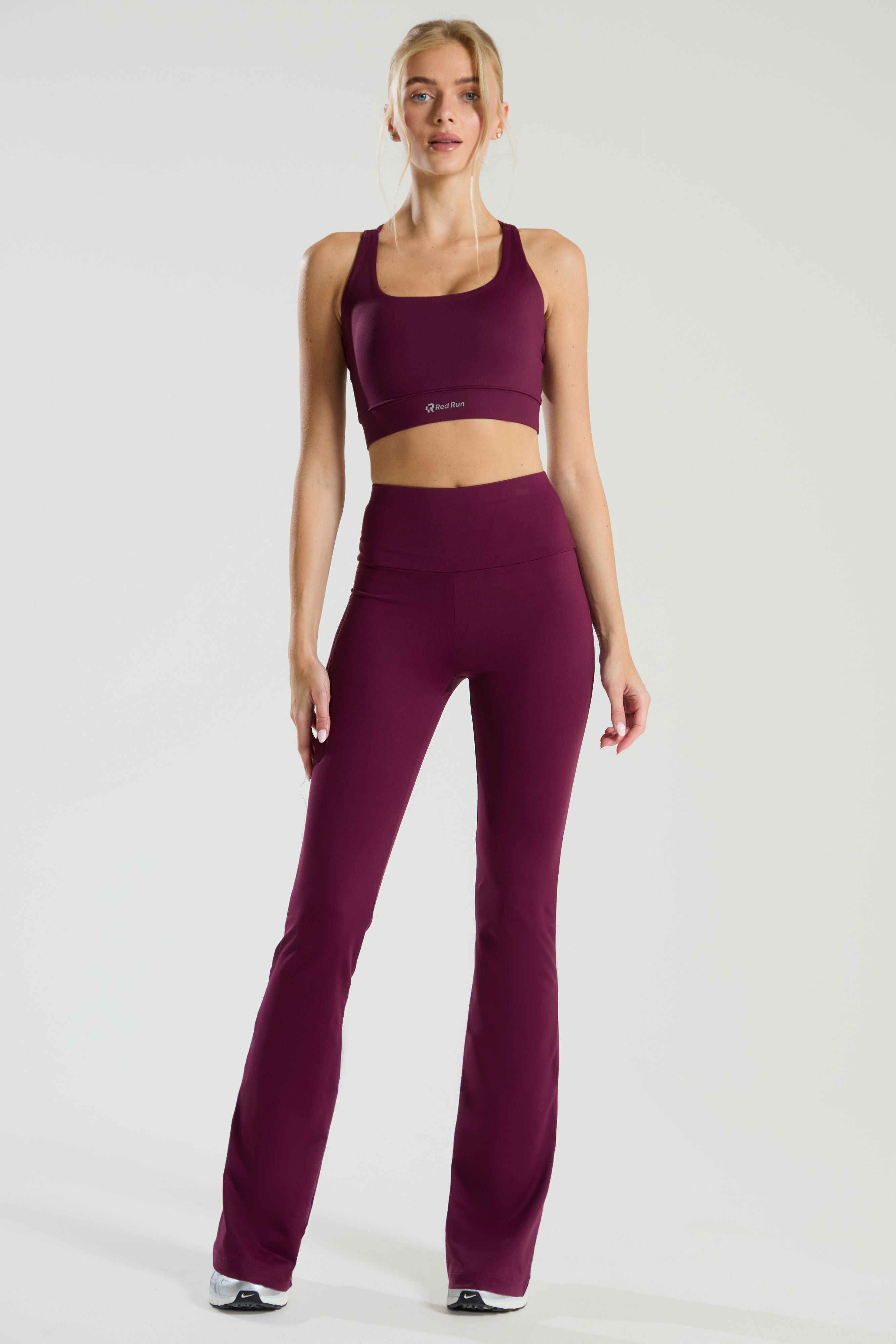 Active Flared Legging - Burgundy