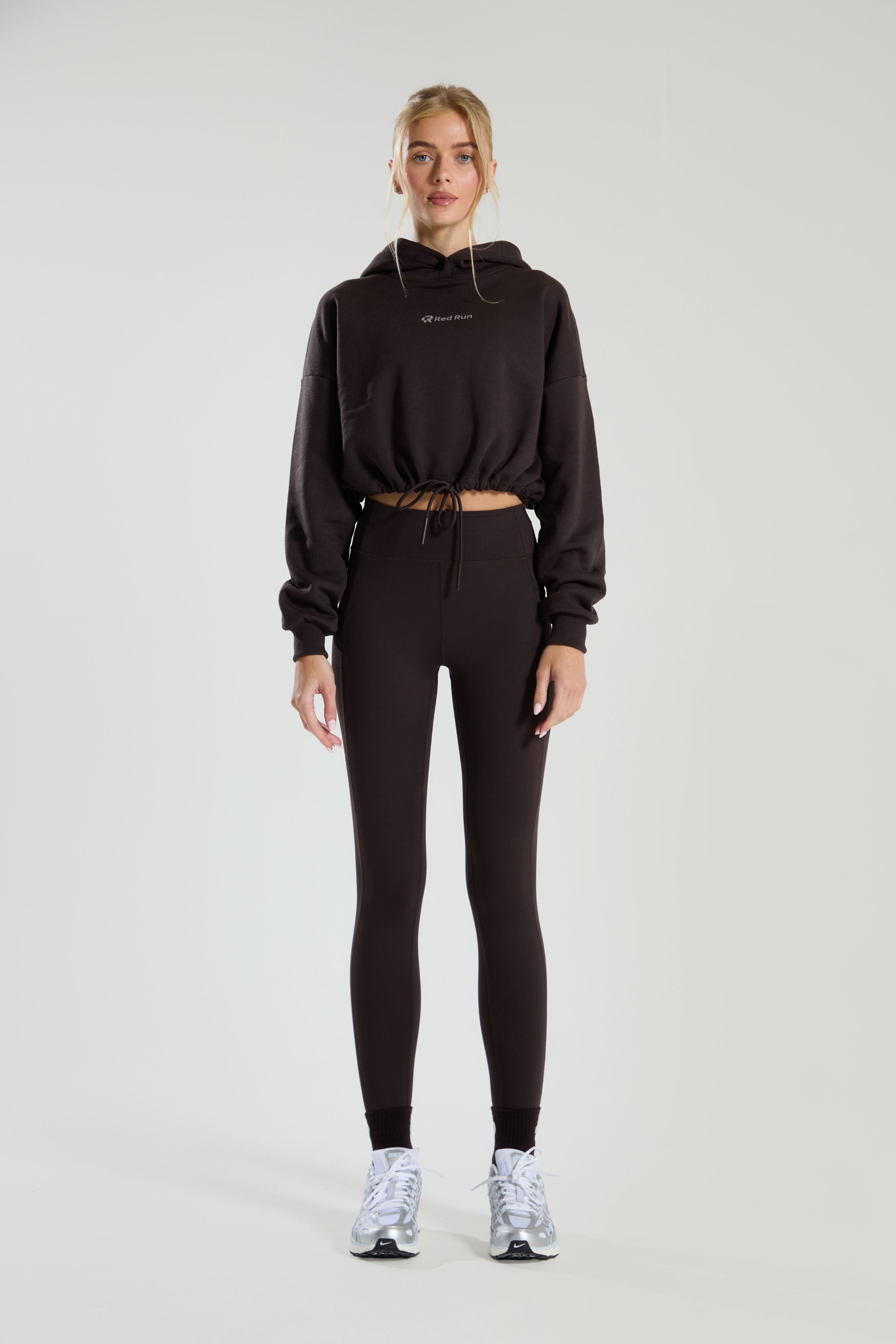 Active Cropped Hoodie - Espresso
