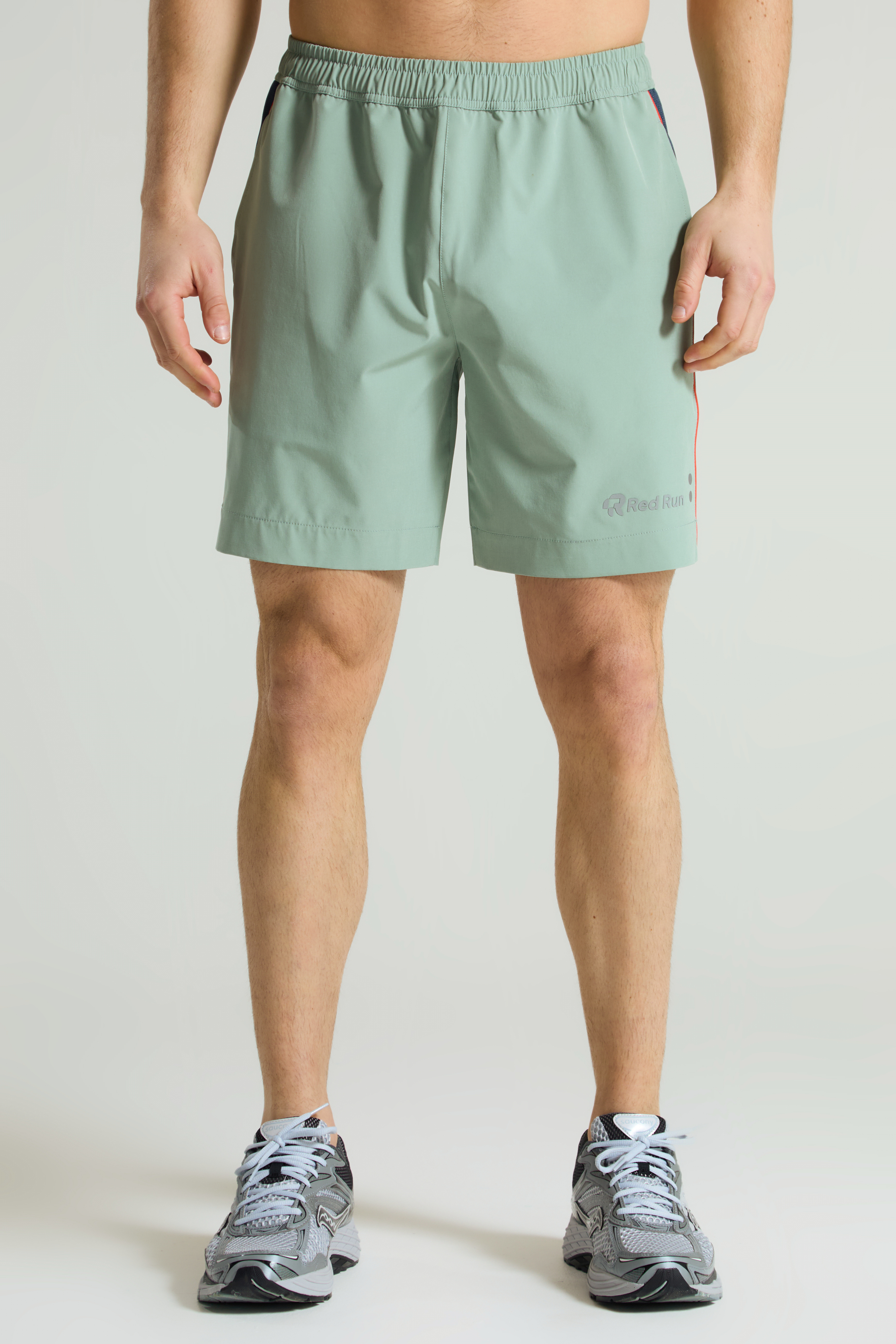 Men's Panelled Sports Short: Range 2 - Aqua Edge - Green