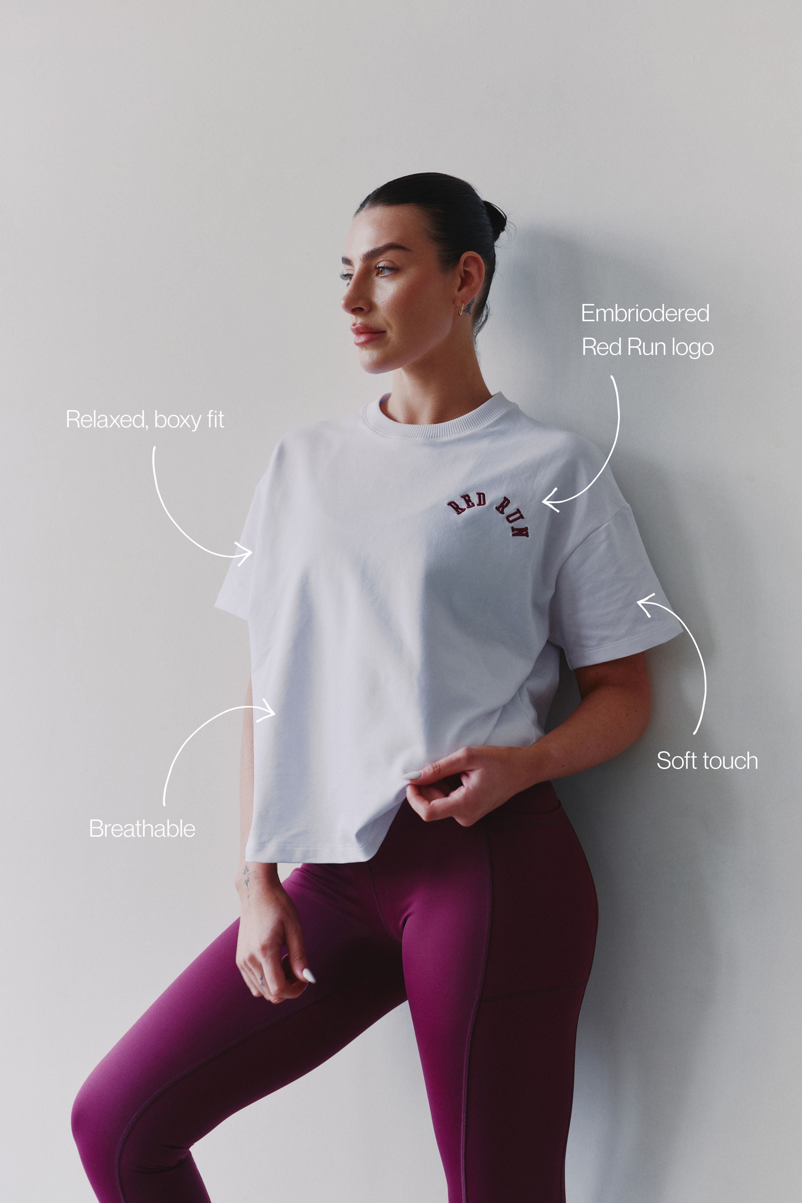 Active Cotton T-Shirt - Burgundy