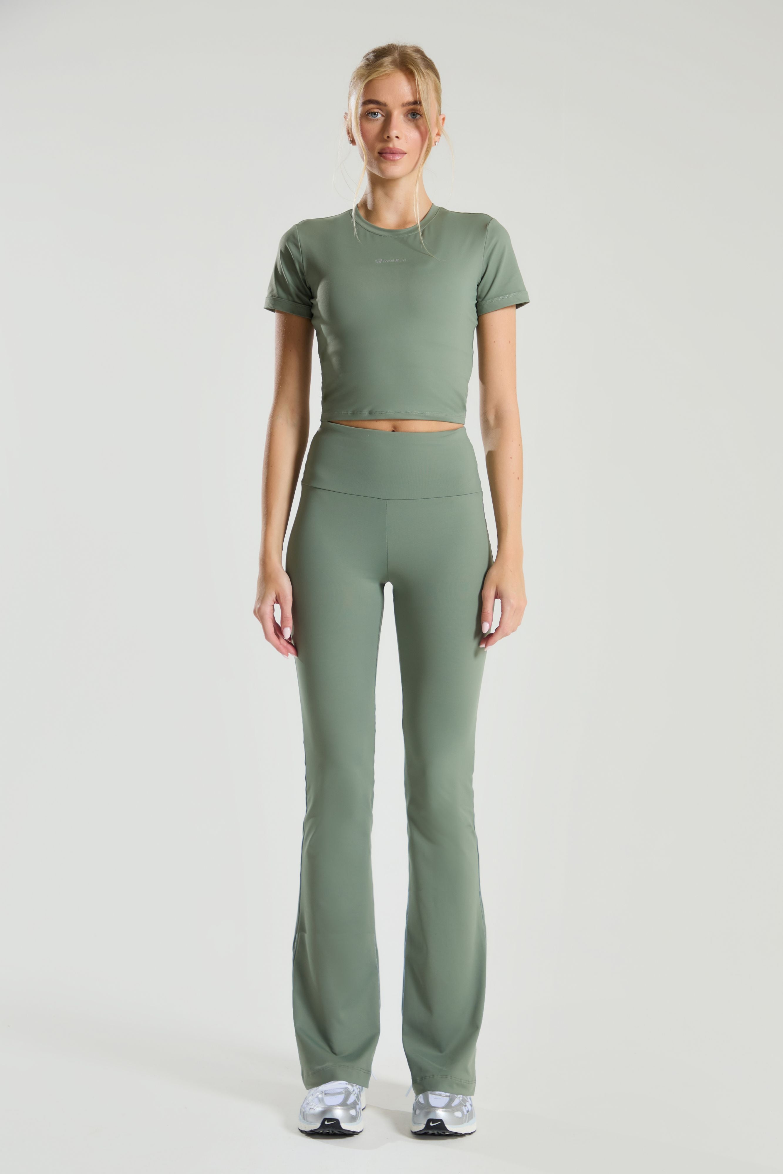 Active Flared Legging - Olive Green