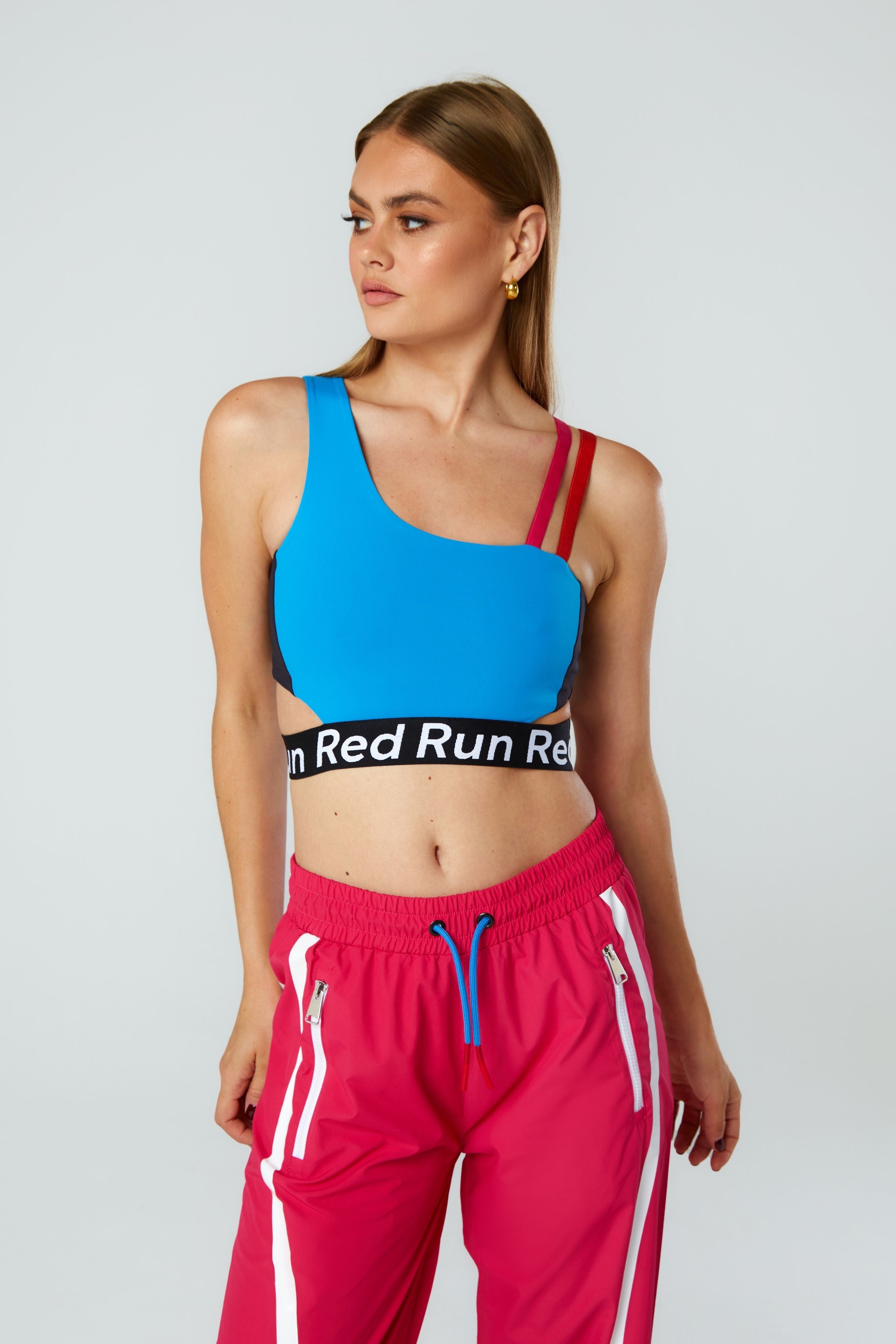 Colour Block Sports Bra - Neon Safari