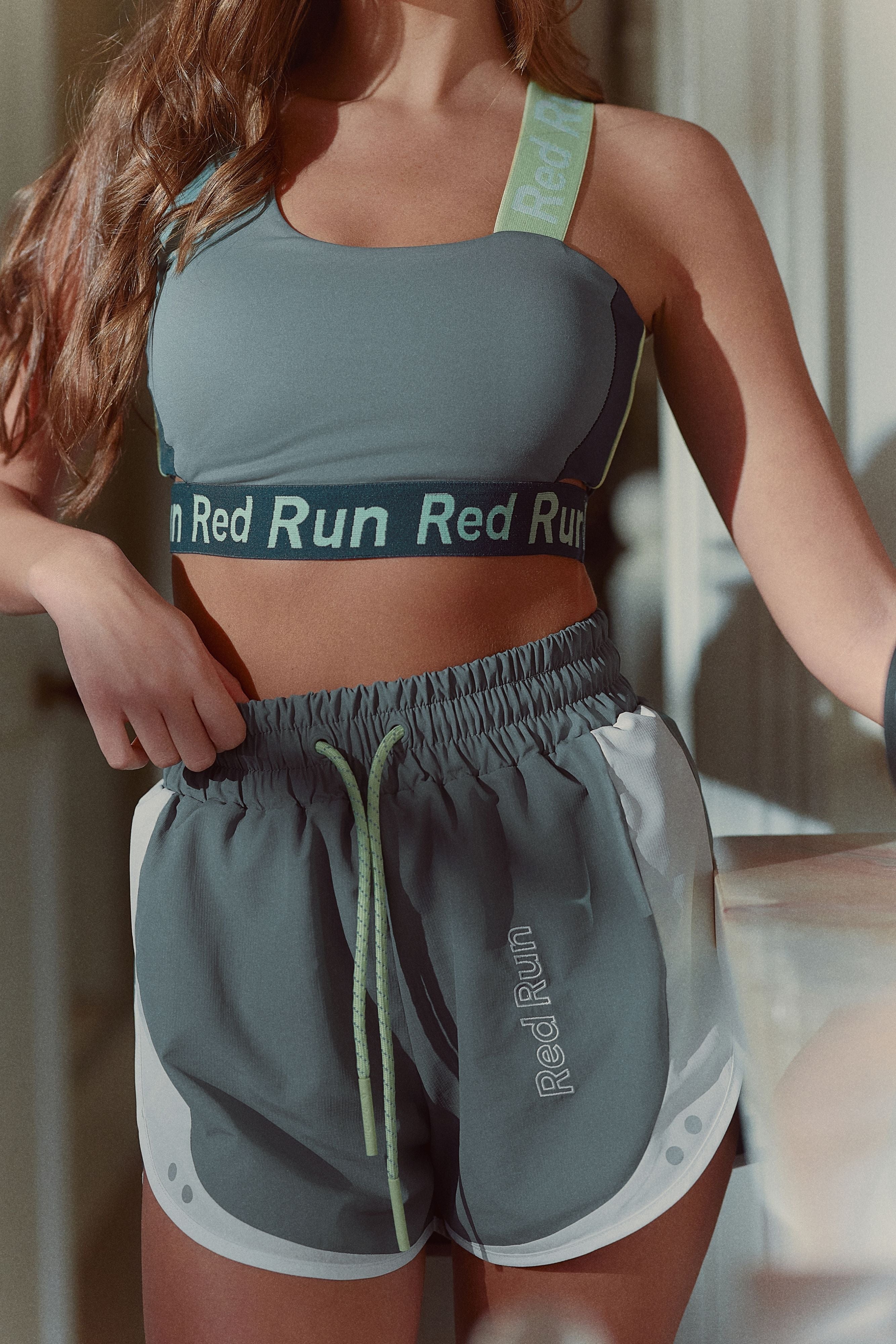 Colour Block Sports Bra - Skyline