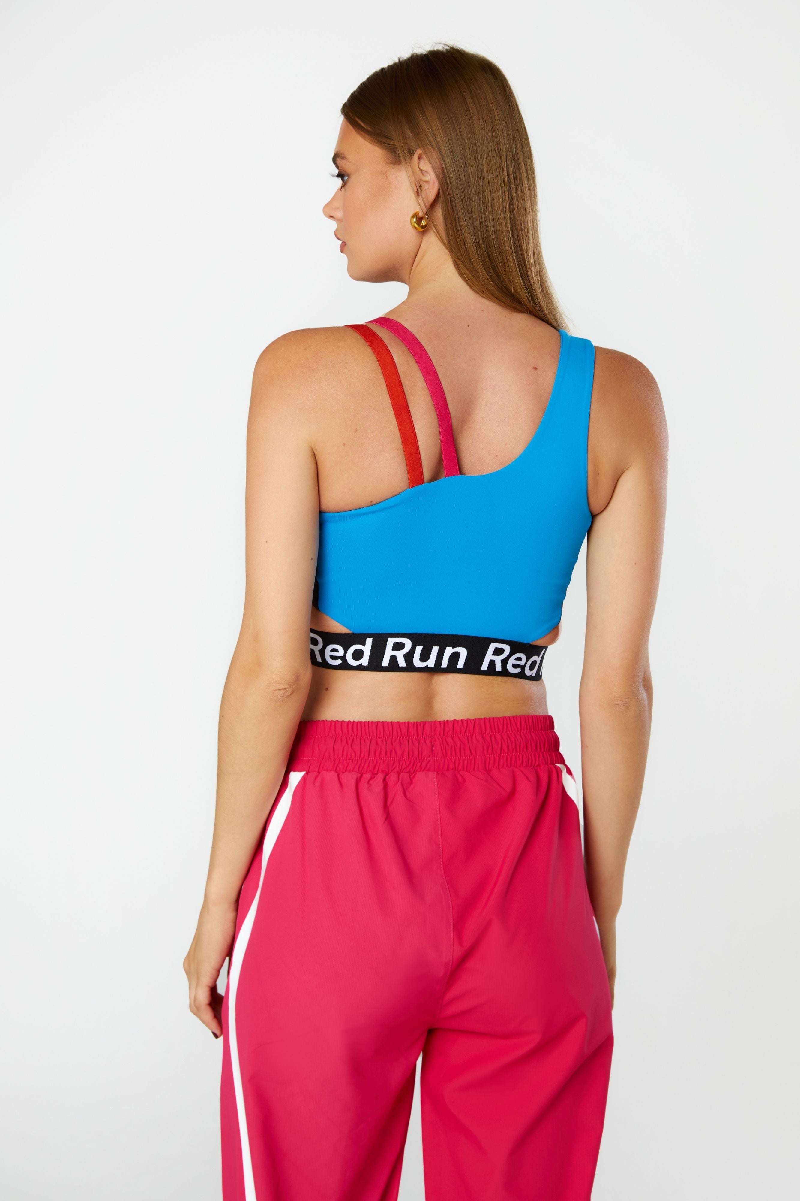 Colour Block Sports Bra - Neon Safari