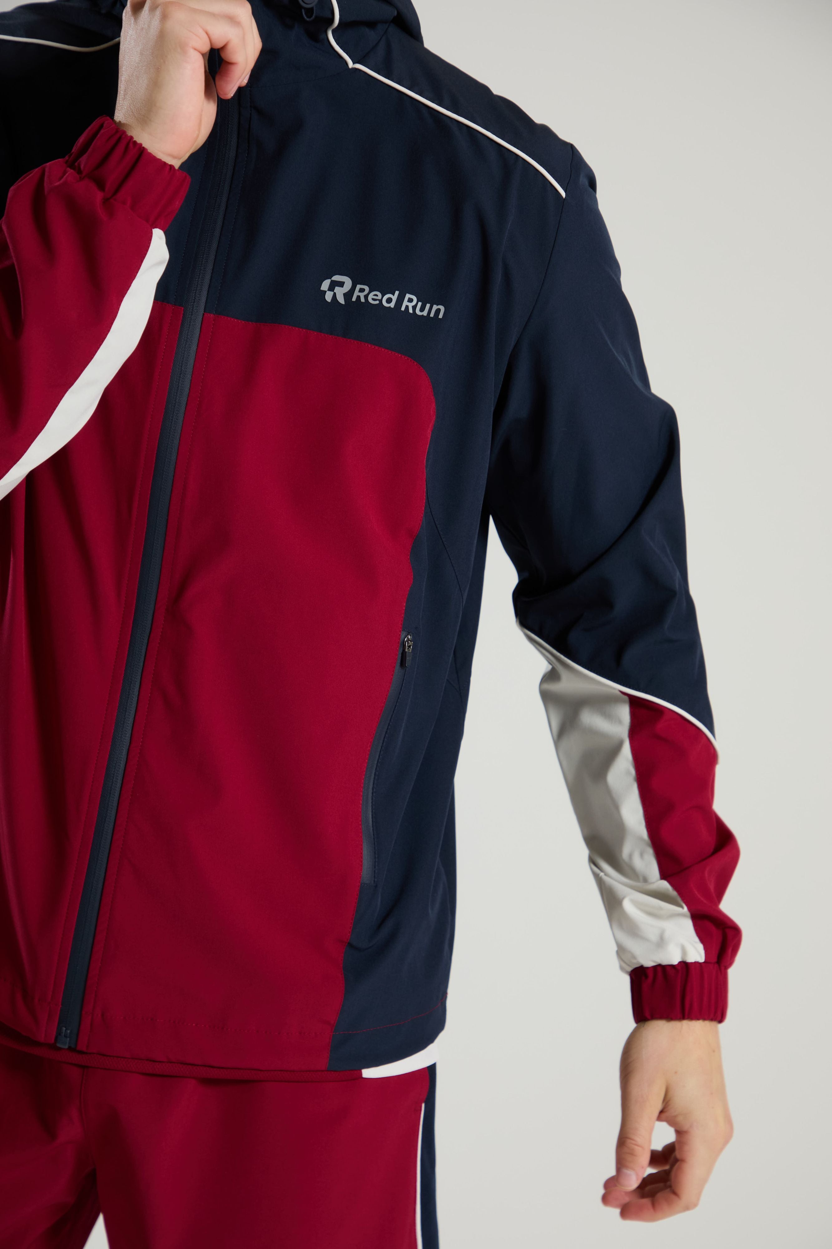 Men's Technical Track Jacket - Crimson Wave