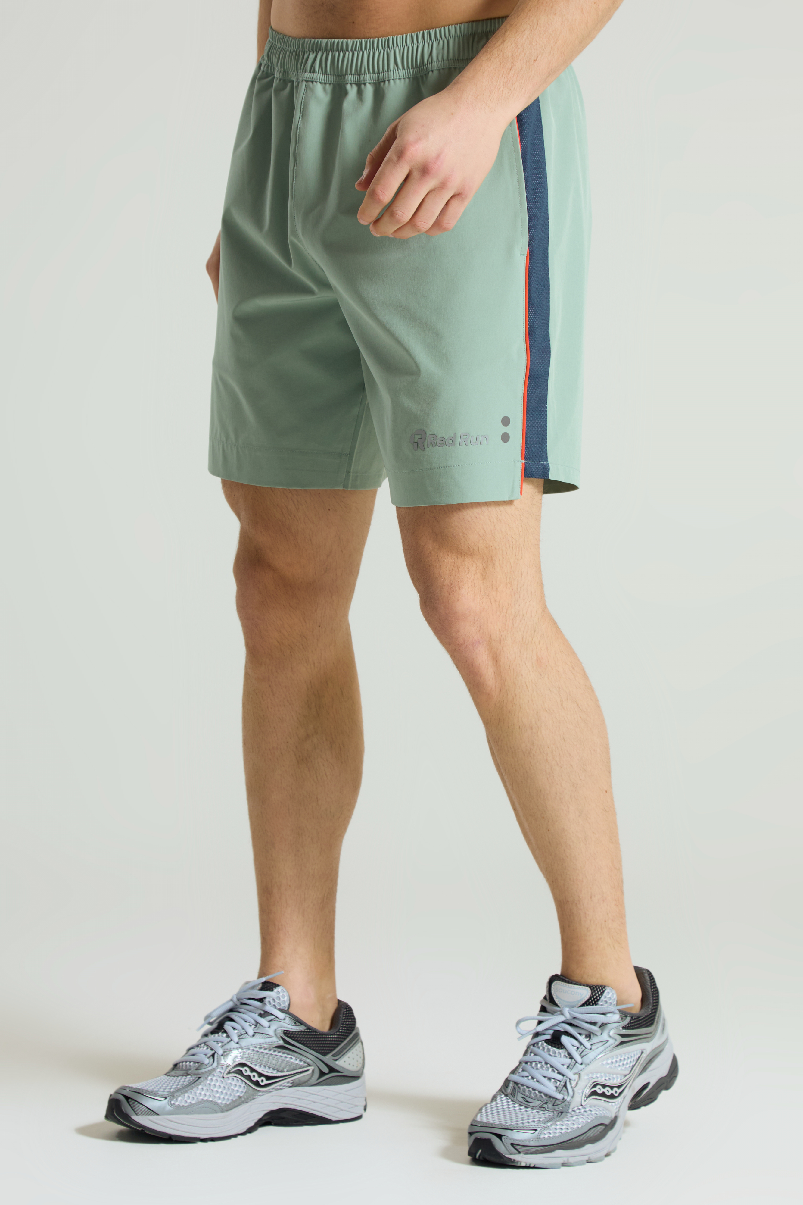 Men's Panelled Sports Short: Range 2 - Aqua Edge - Green