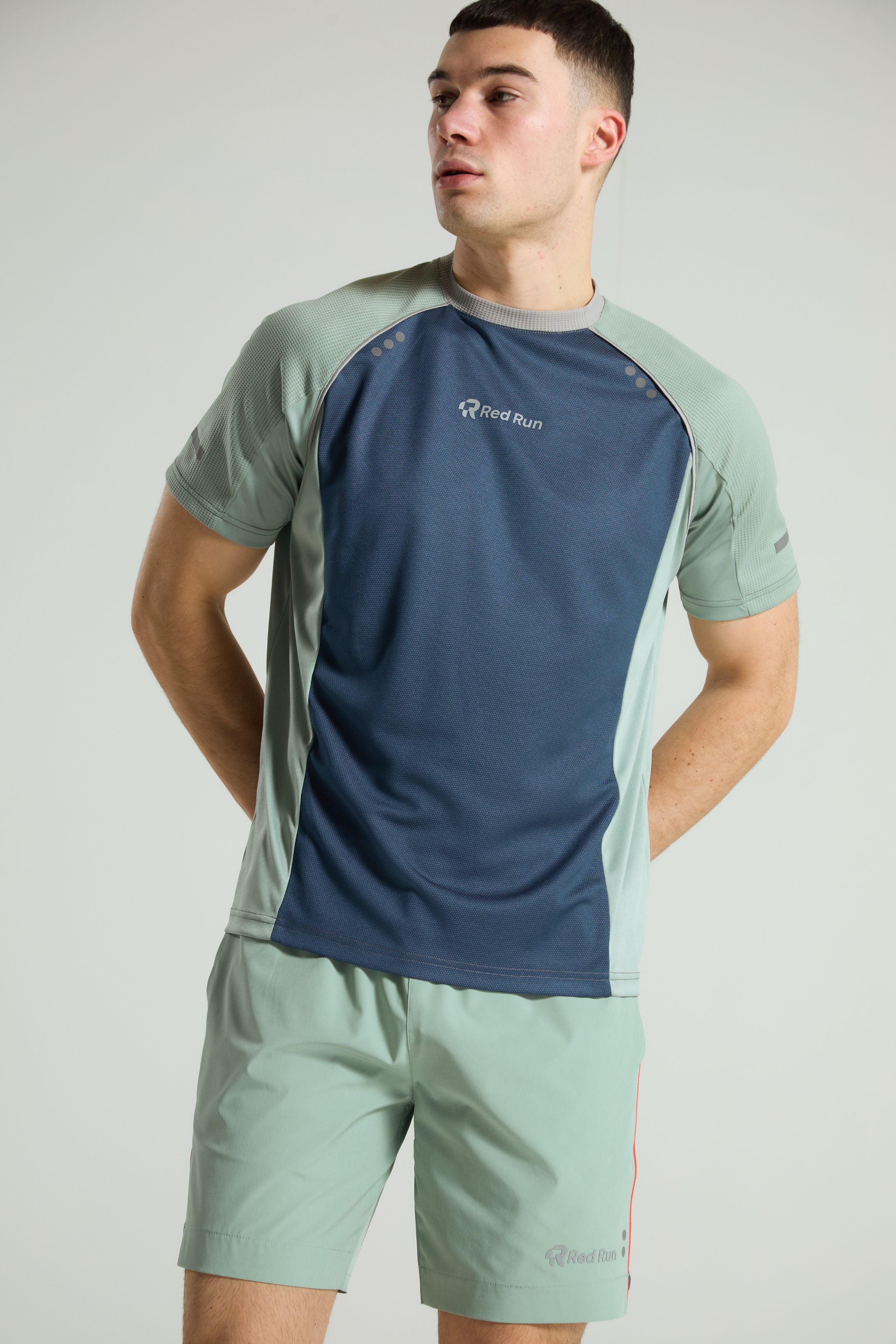 Men's Technical Power Tee: Range 2 - Aqua Edge - Blue