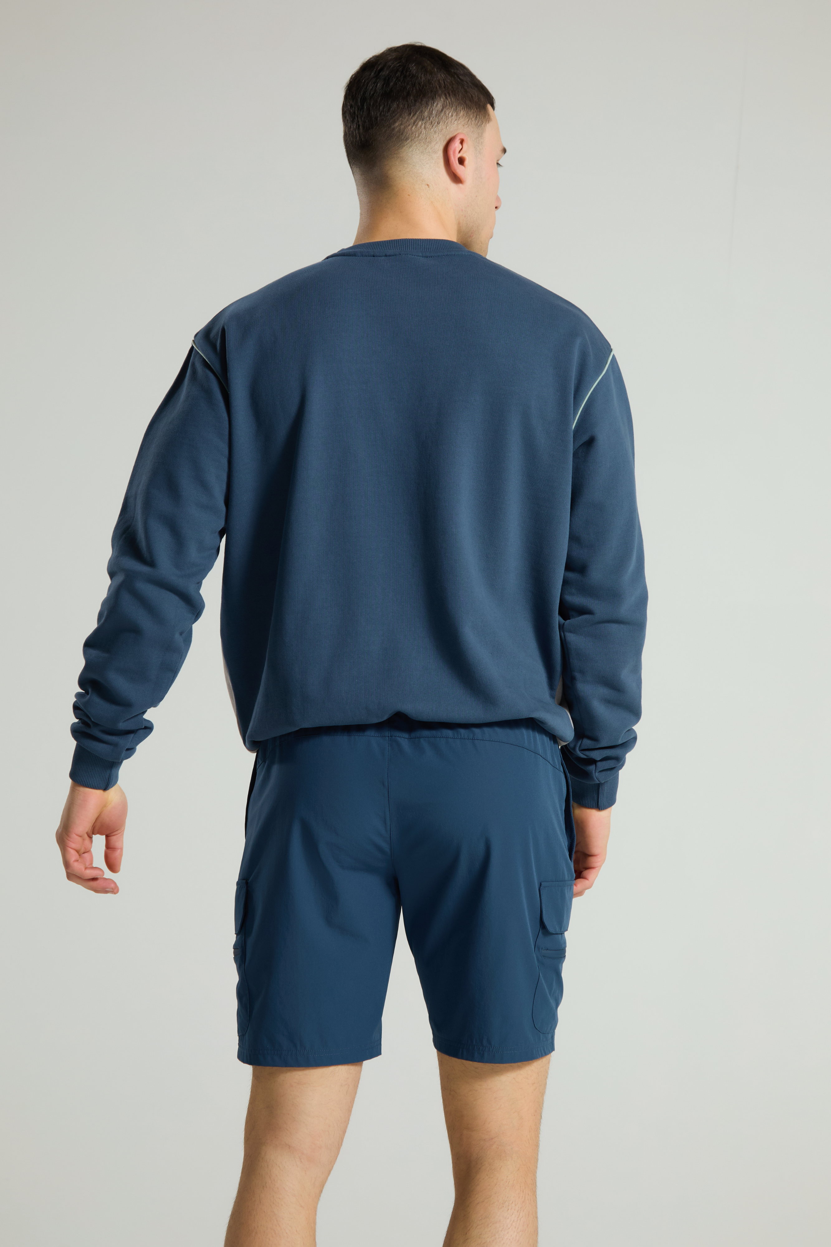 Men's Crew Sweater: Range 2 - Aqua Edge