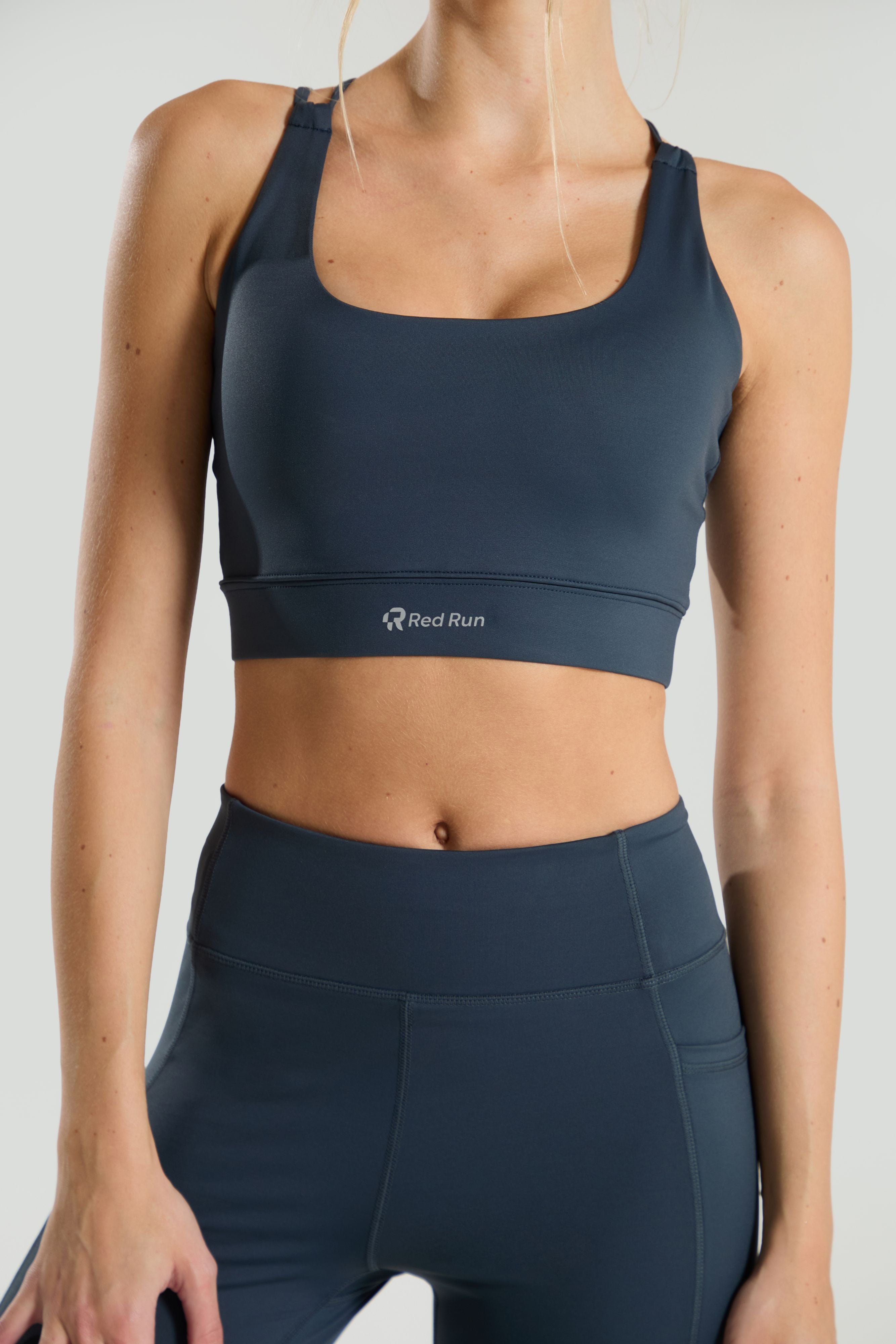 Strappy Workout Bra - Active: Slate Grey