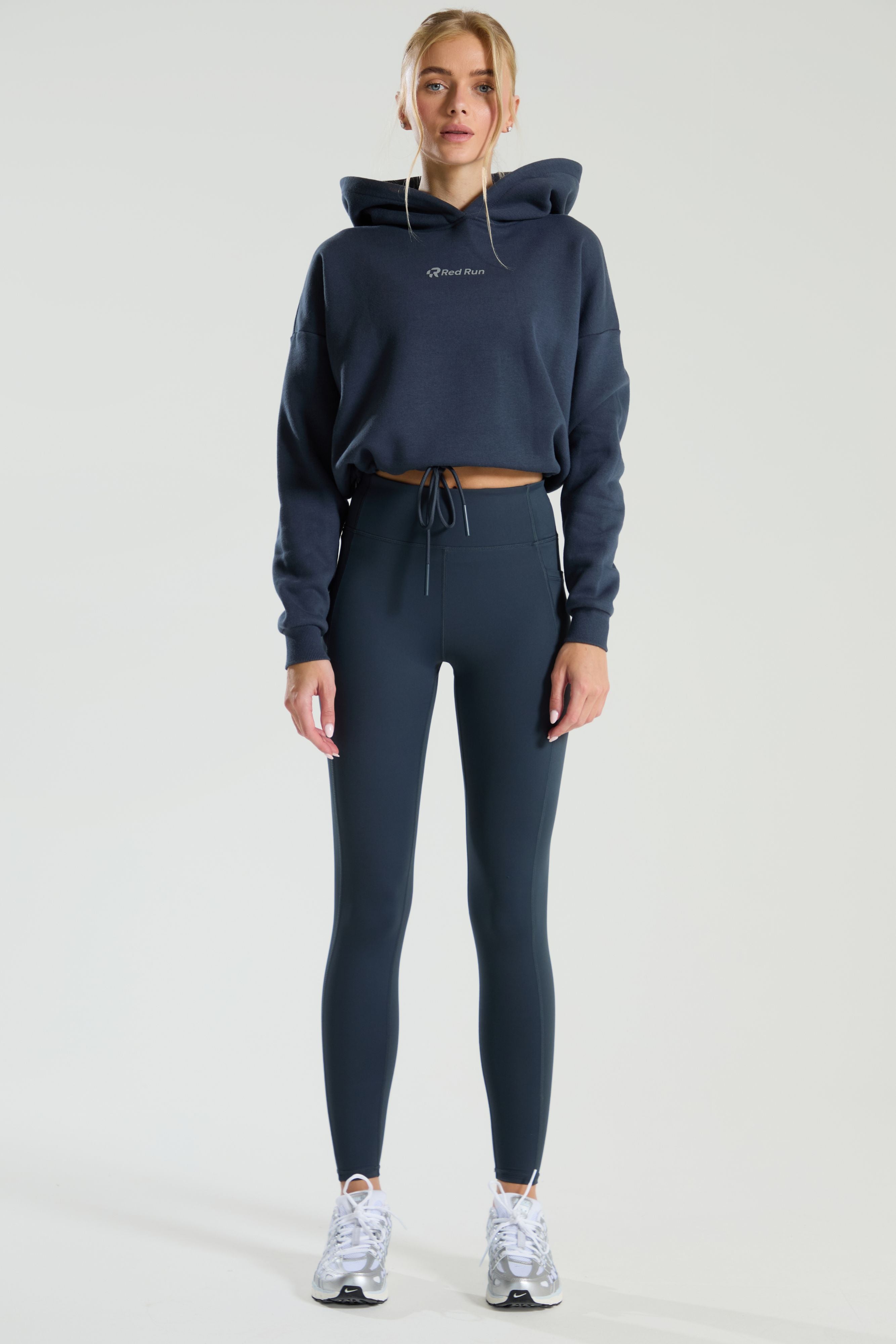 Active Cropped Hoodie - Slate Grey sweater