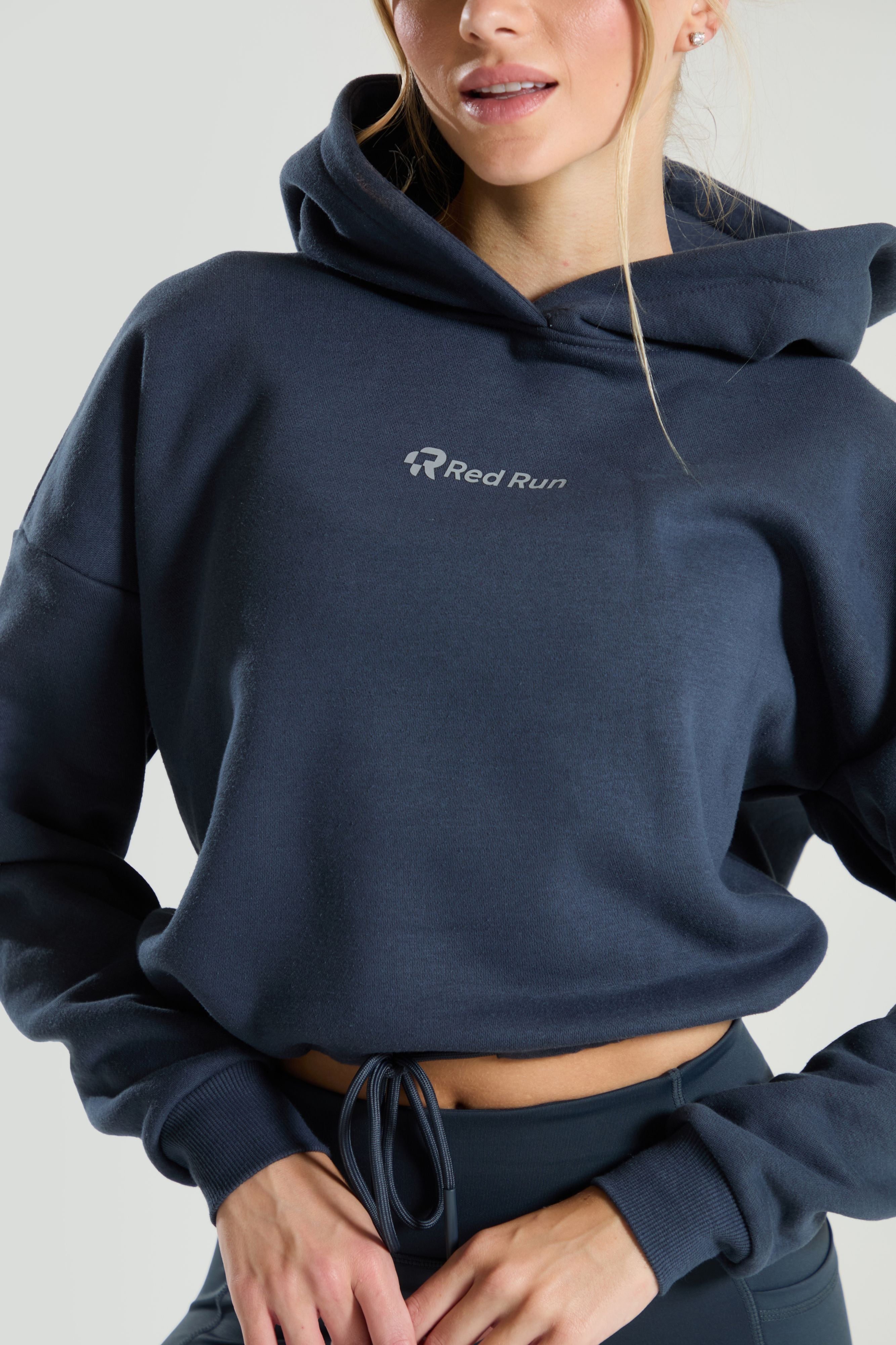 Active Cropped Hoodie - Slate Grey sweater