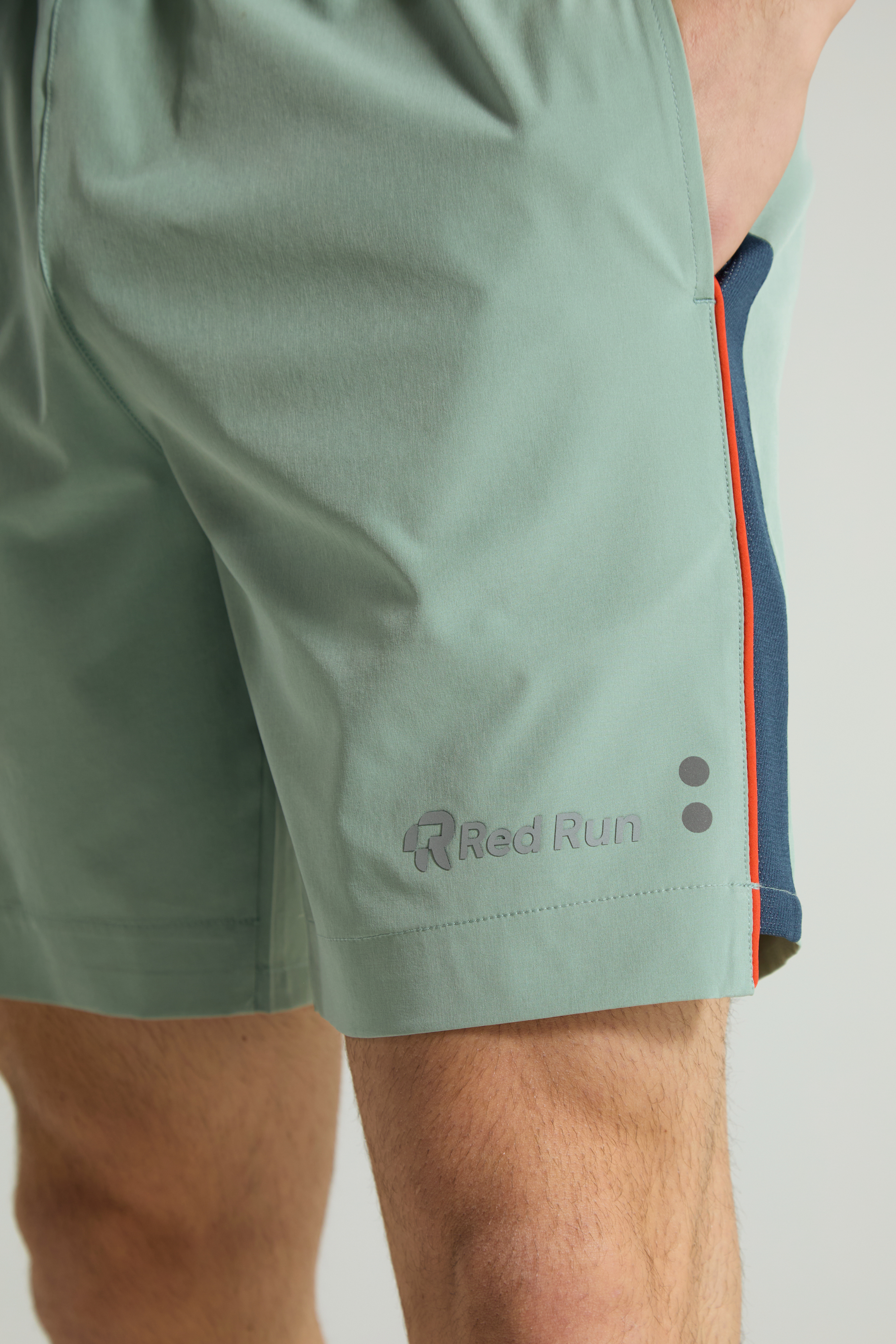 Men's Panelled Sports Short: Range 2 - Aqua Edge - Green
