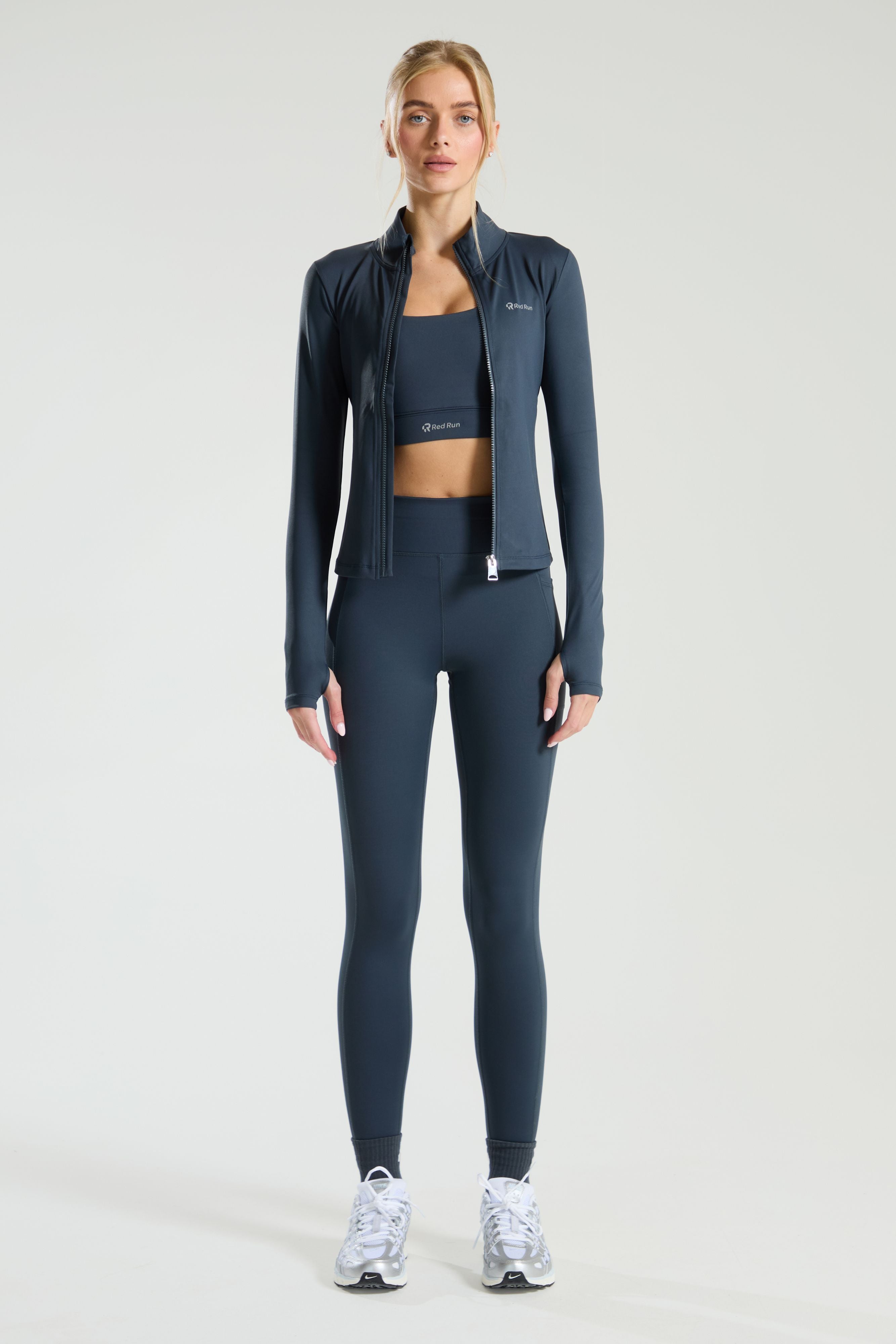 Active Technical Full Zip Top - Slate Grey