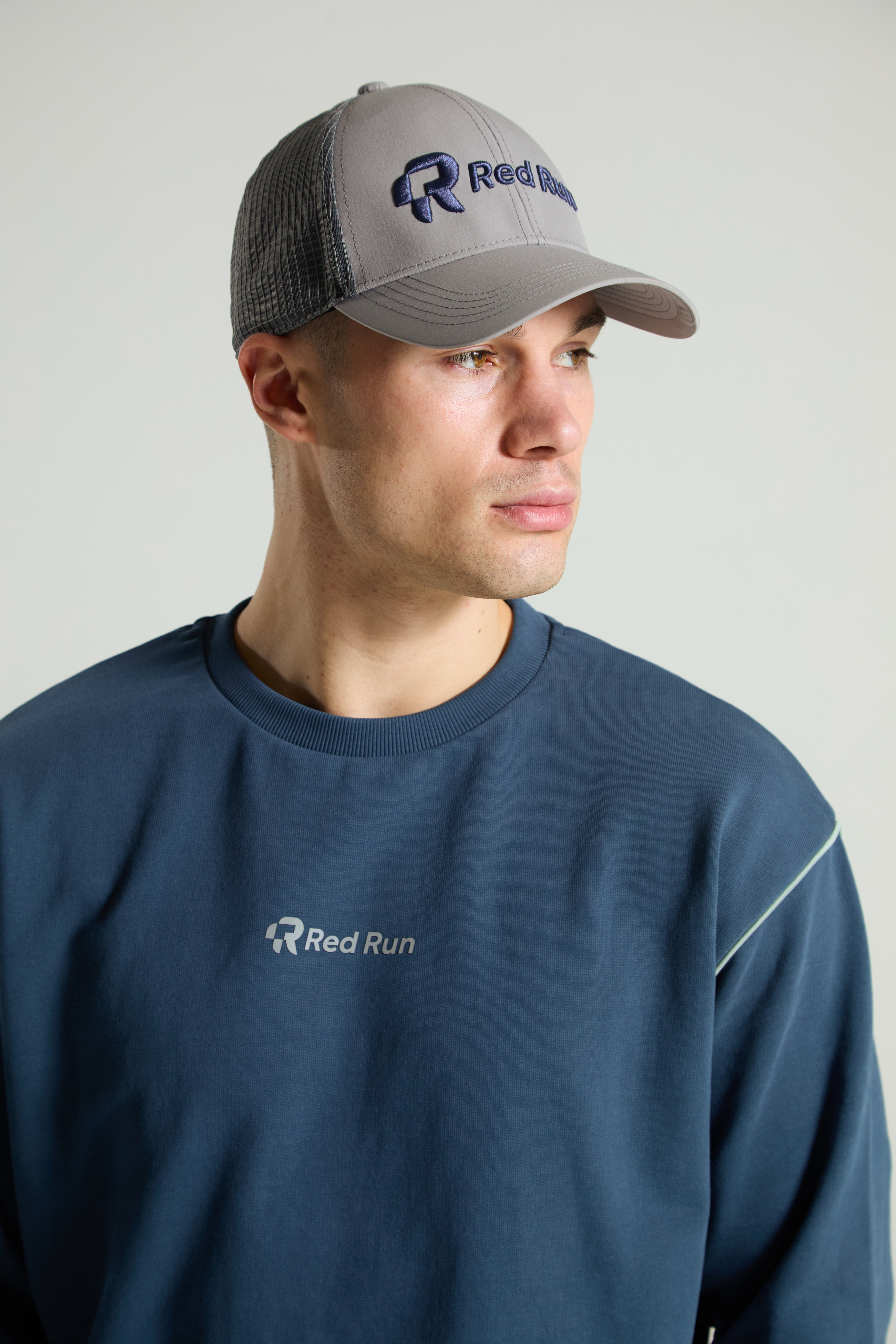 Men's Crew Sweater: Range 2 - Aqua Edge