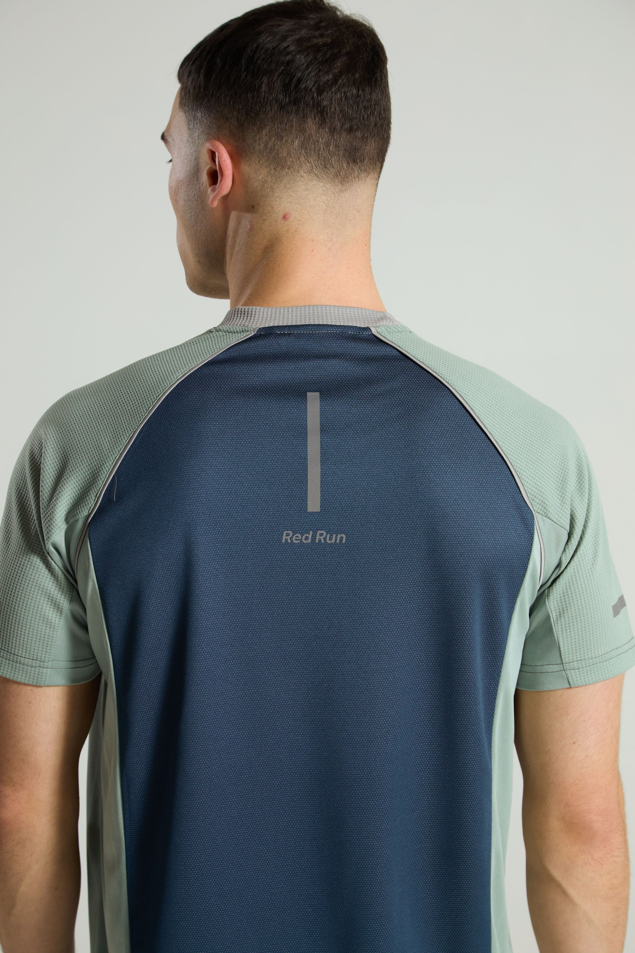 Men's Technical Power Tee: Range 2 - Aqua Edge - Blue