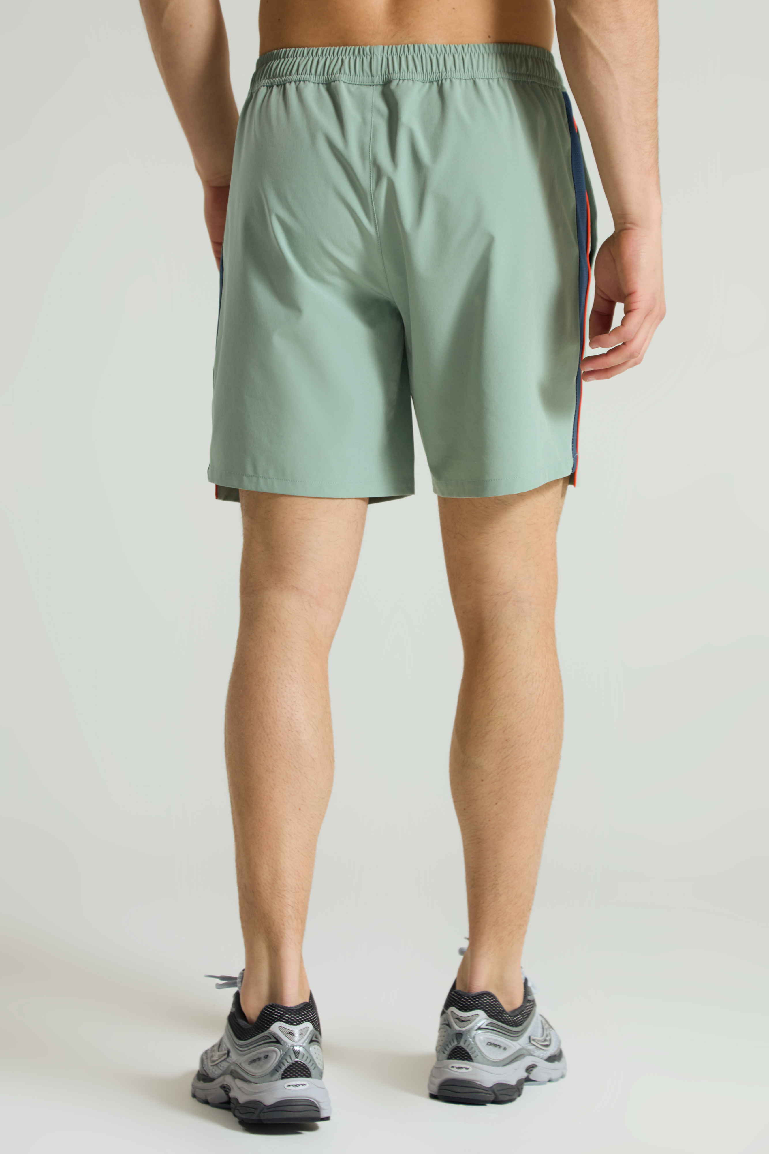Men's Panelled Sports Short: Range 2 - Aqua Edge - Green