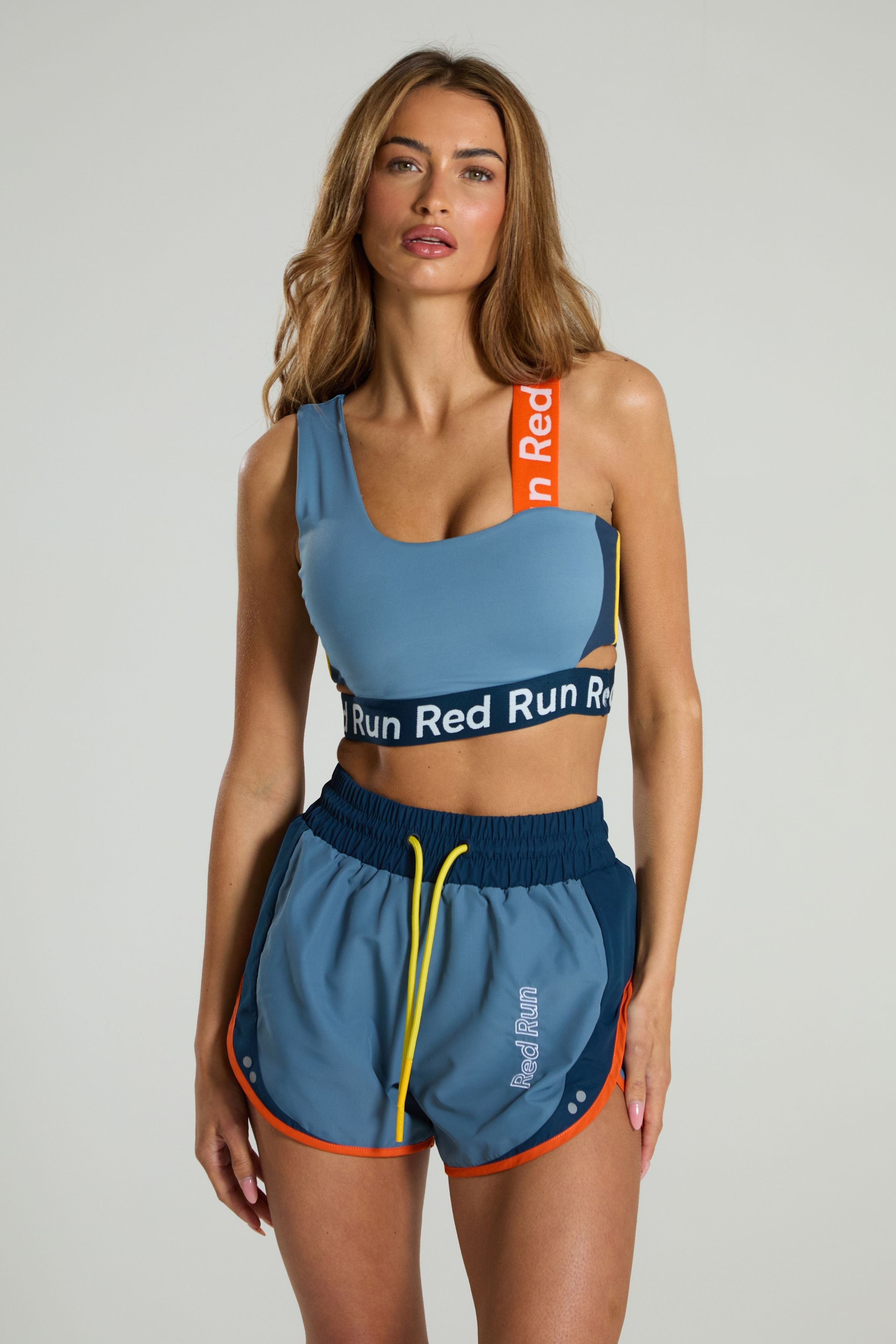 Colourblock Running Shorts: Muse
