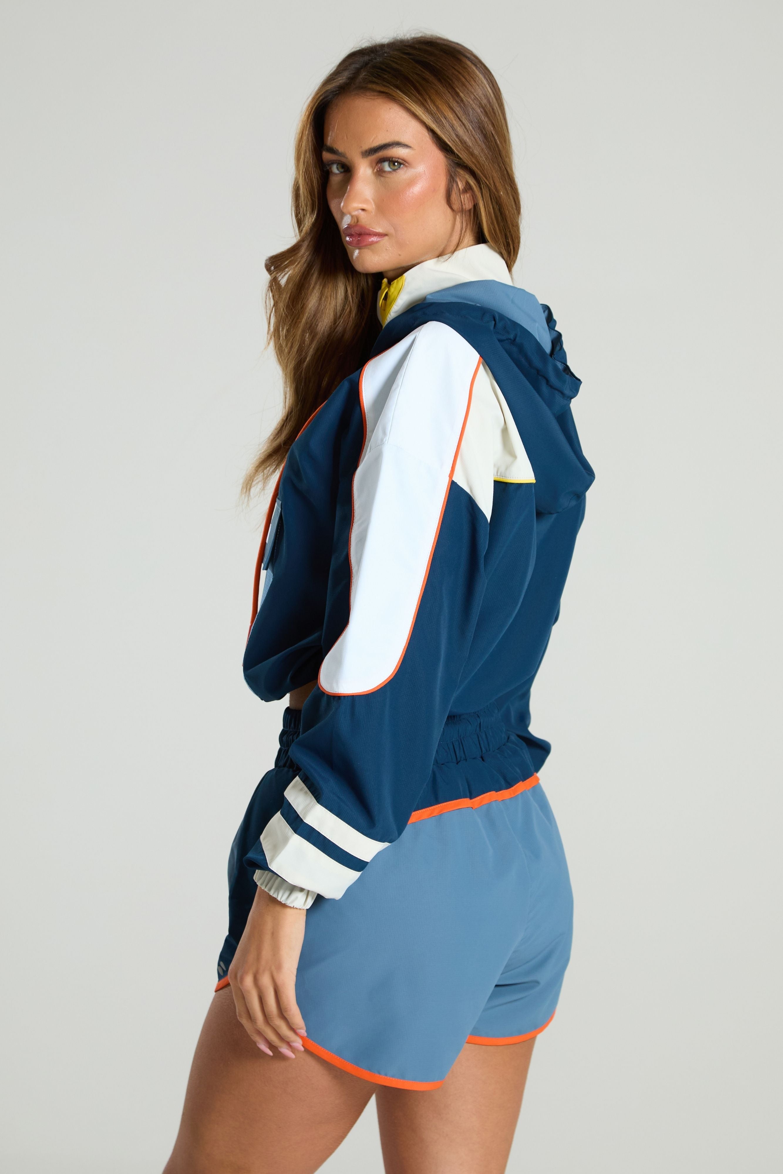 Colourblock Running Shorts: Muse