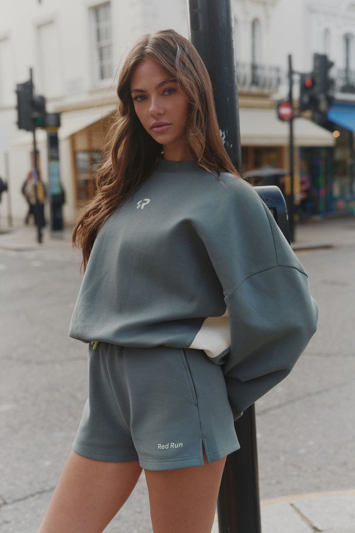 RedRun Relaxed Sweater Short in Green