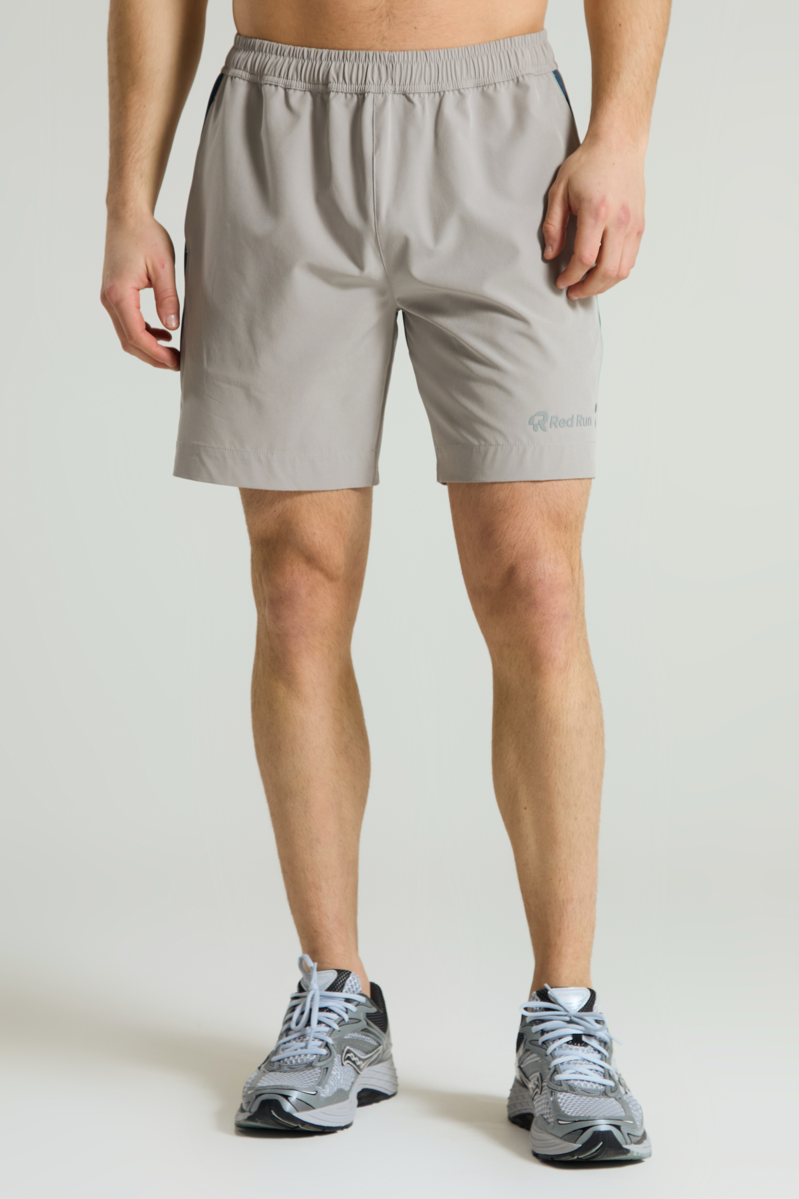 Men's Panelled Sports Short: Range 2 - Aqua Edge - Grey