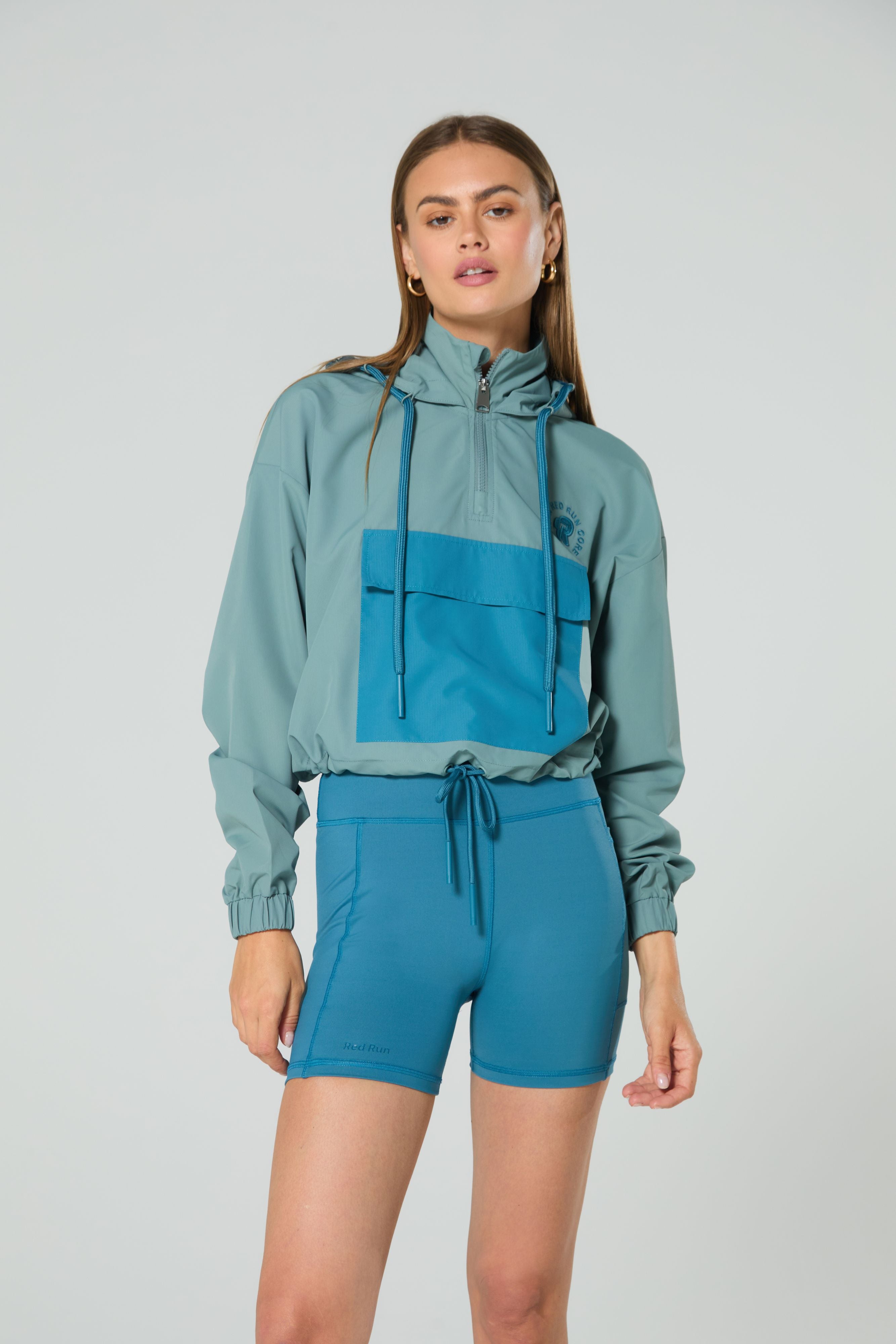 Cropped Windbreaker - Core Stormy Sea