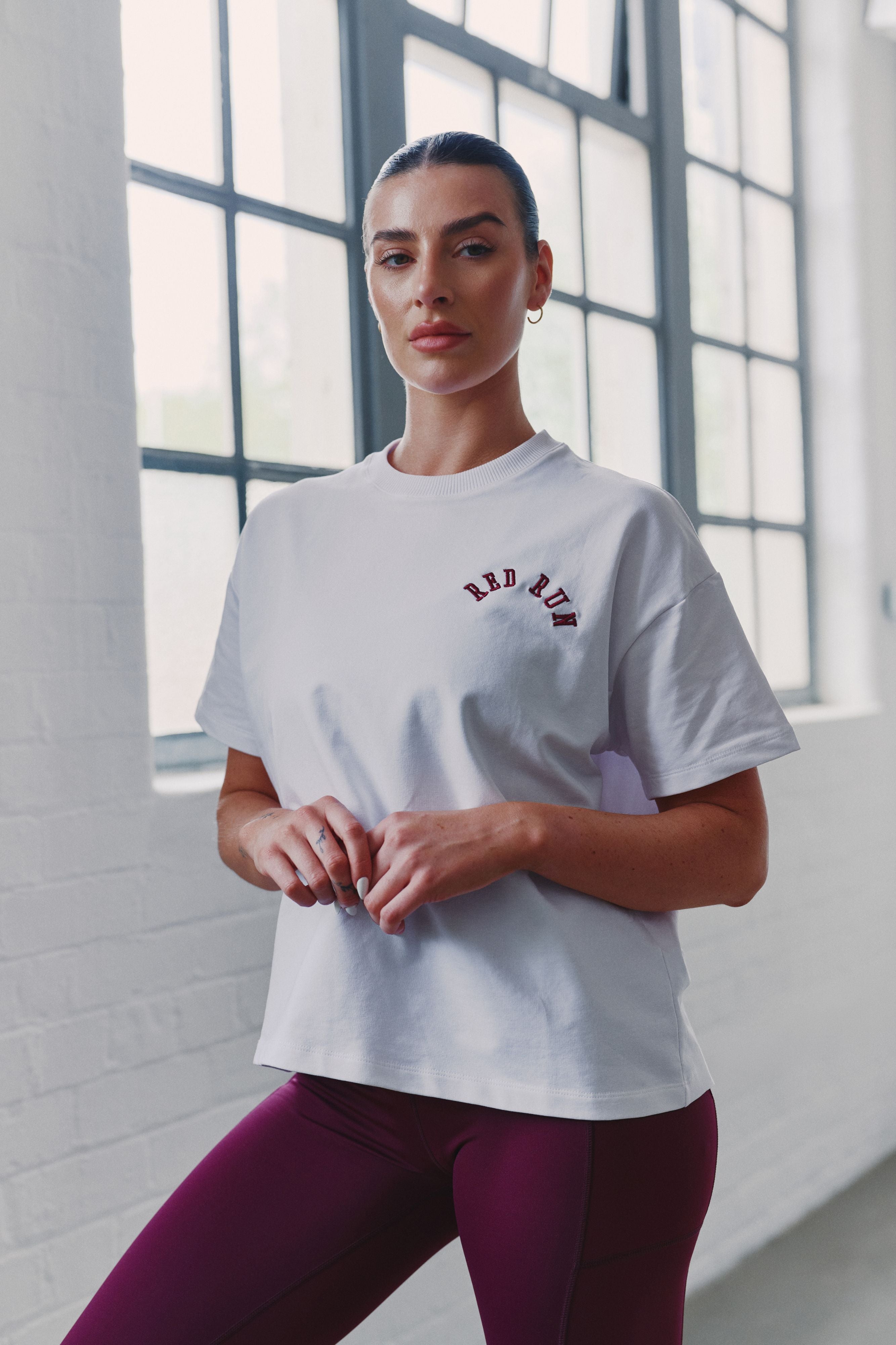 Active Cotton T-Shirt - Burgundy