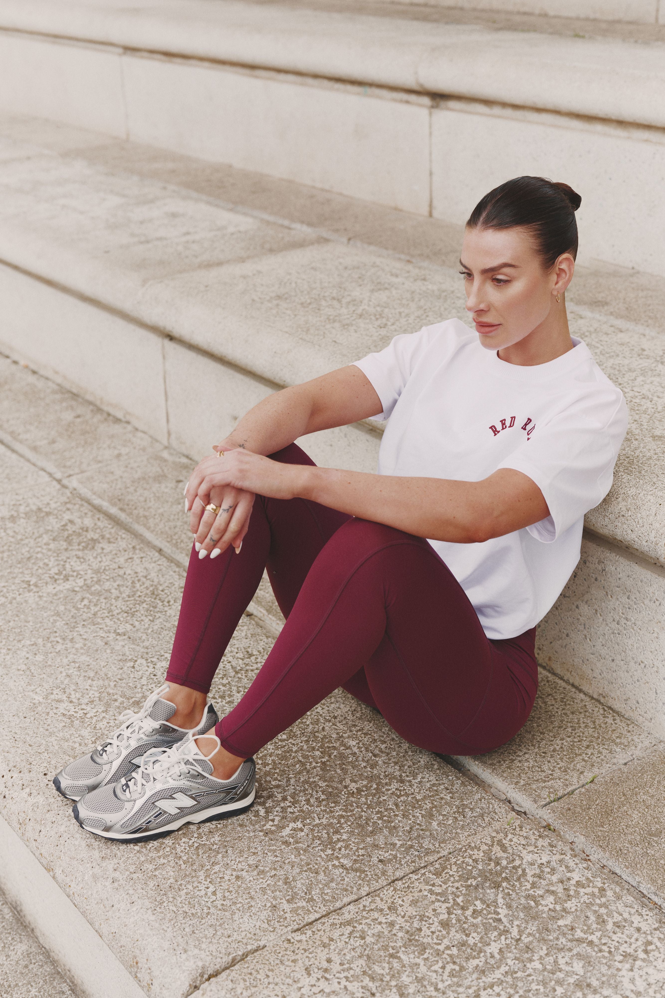 Active Cotton T-Shirt - Burgundy