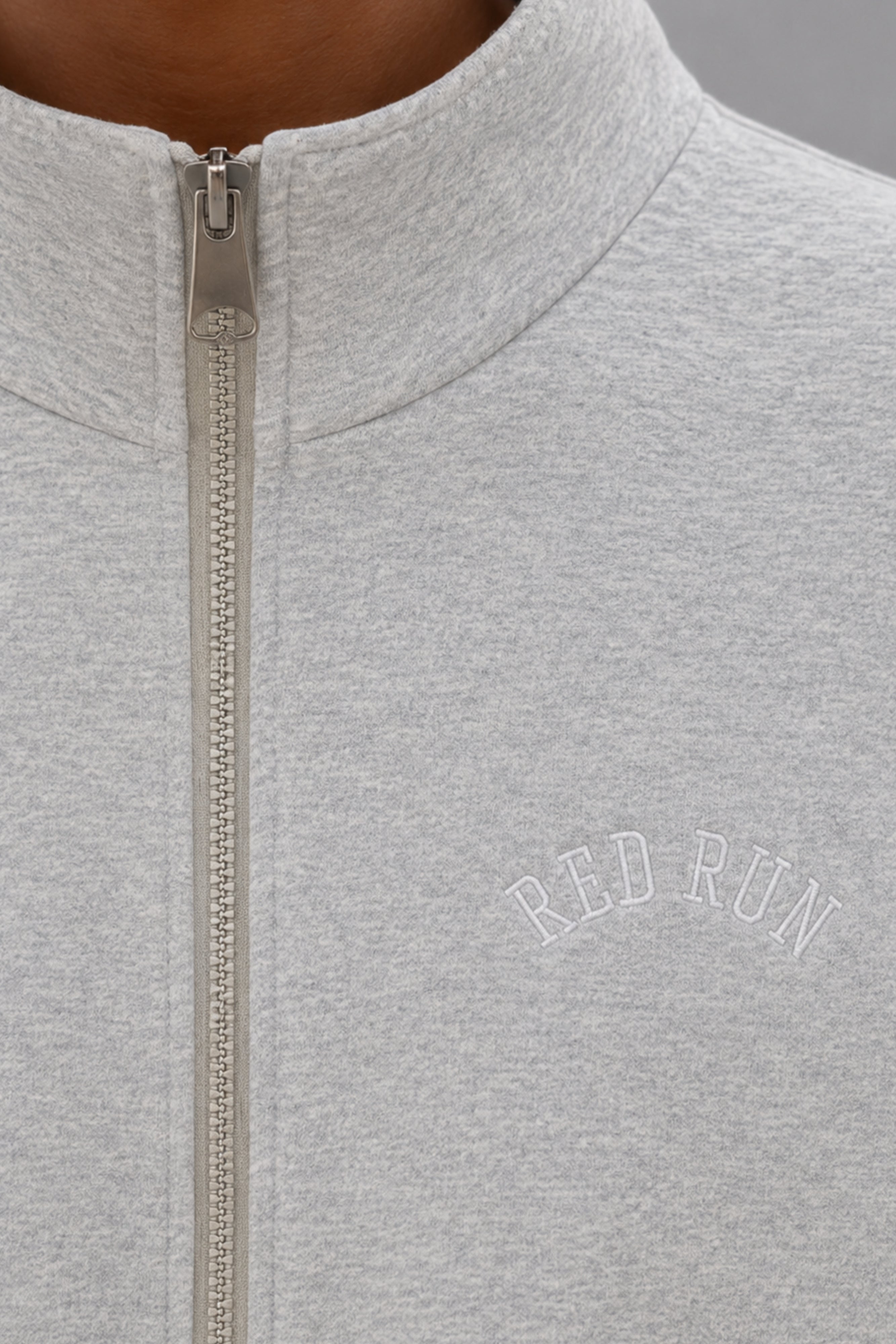Active Full Zip Sweater - Grey Marl