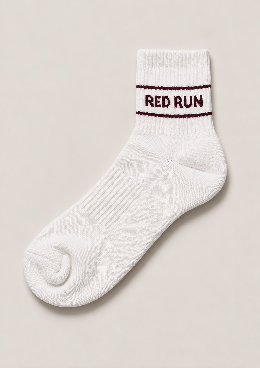 Active Ankle Sports Socks - Striped Dark Cherry