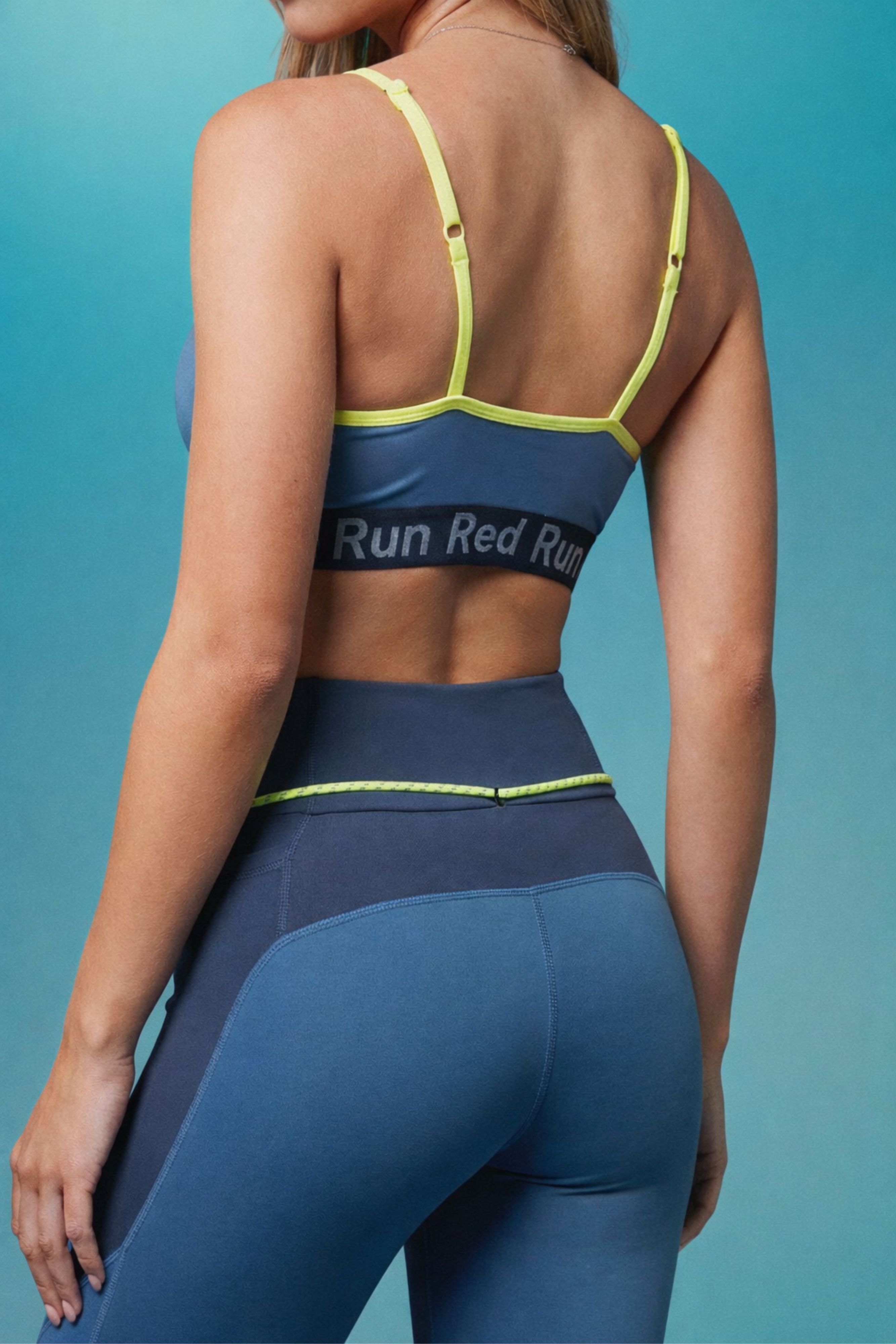 Strappy Sports Bra - Sky Volt