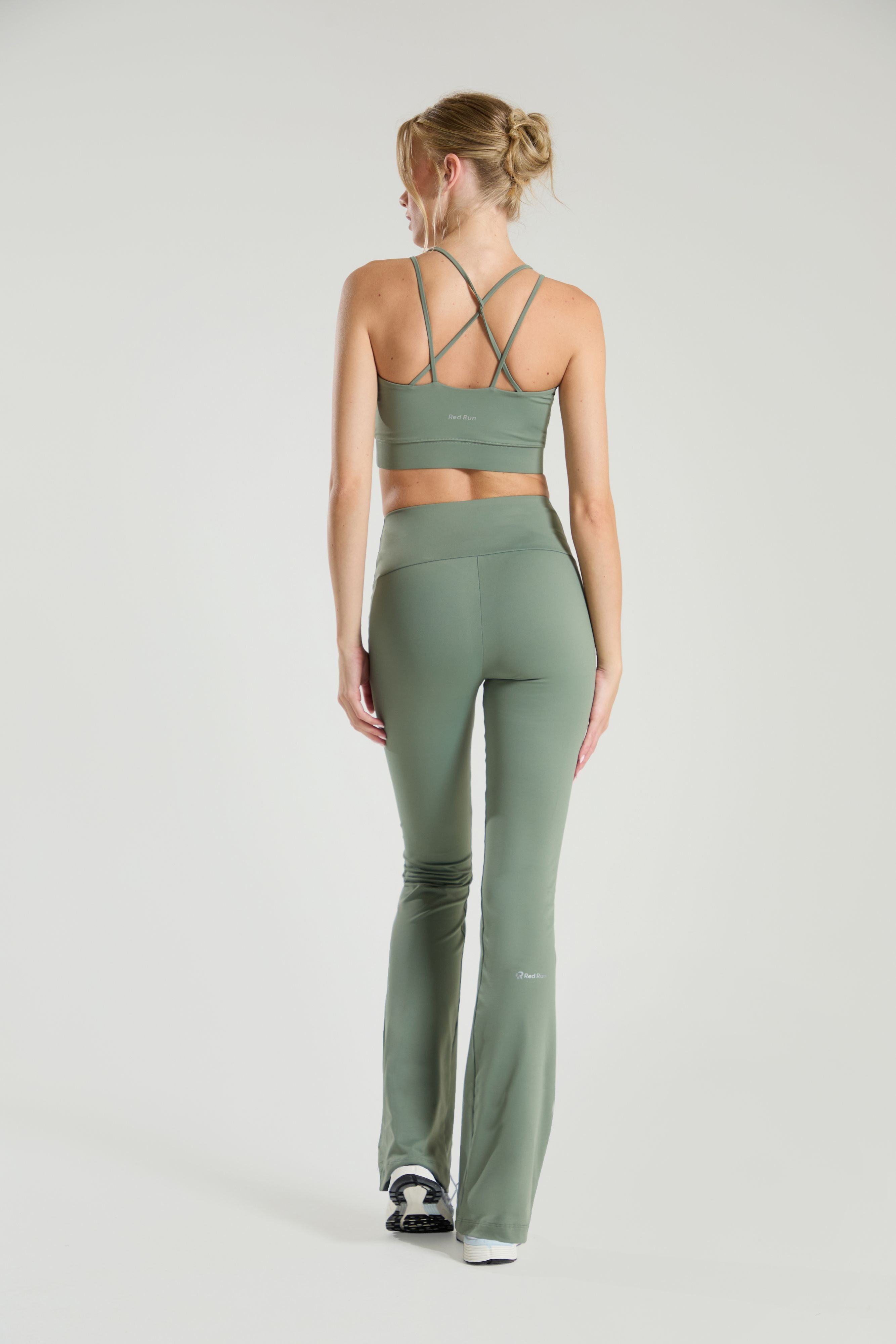 Active Flared Legging - Olive Green