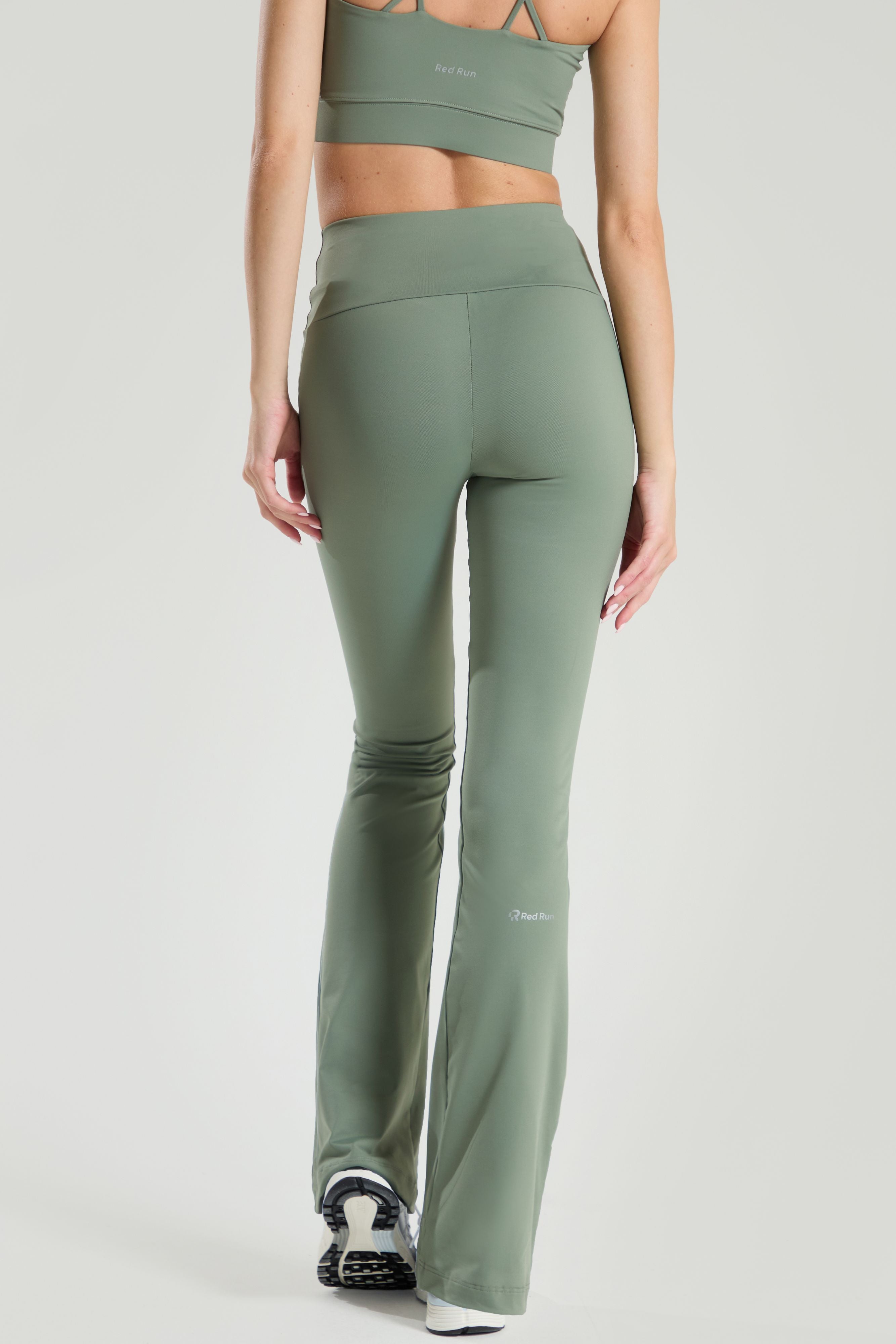 Active Flared Legging - Olive Green