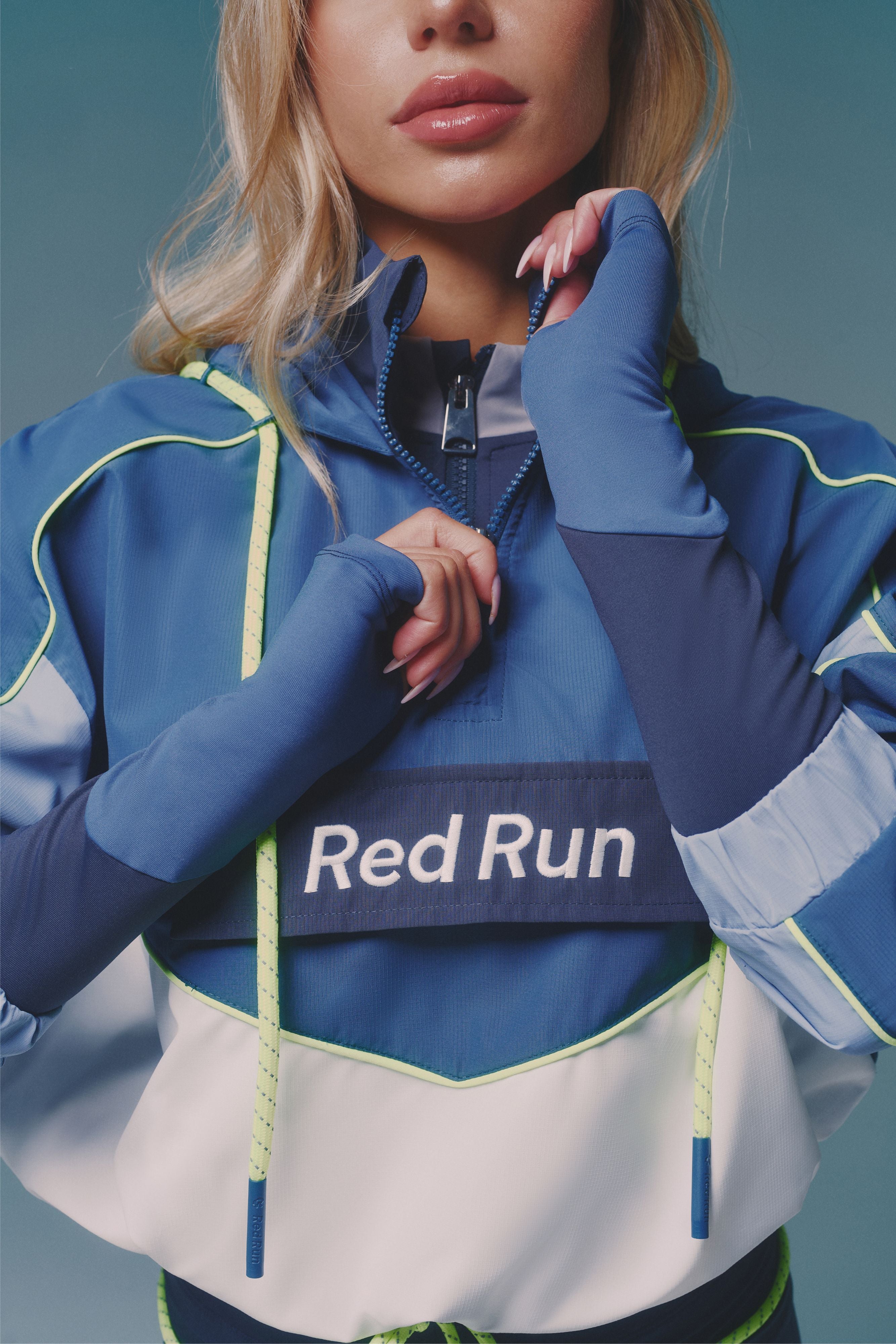 Cropped Windbreaker - Sky Volt