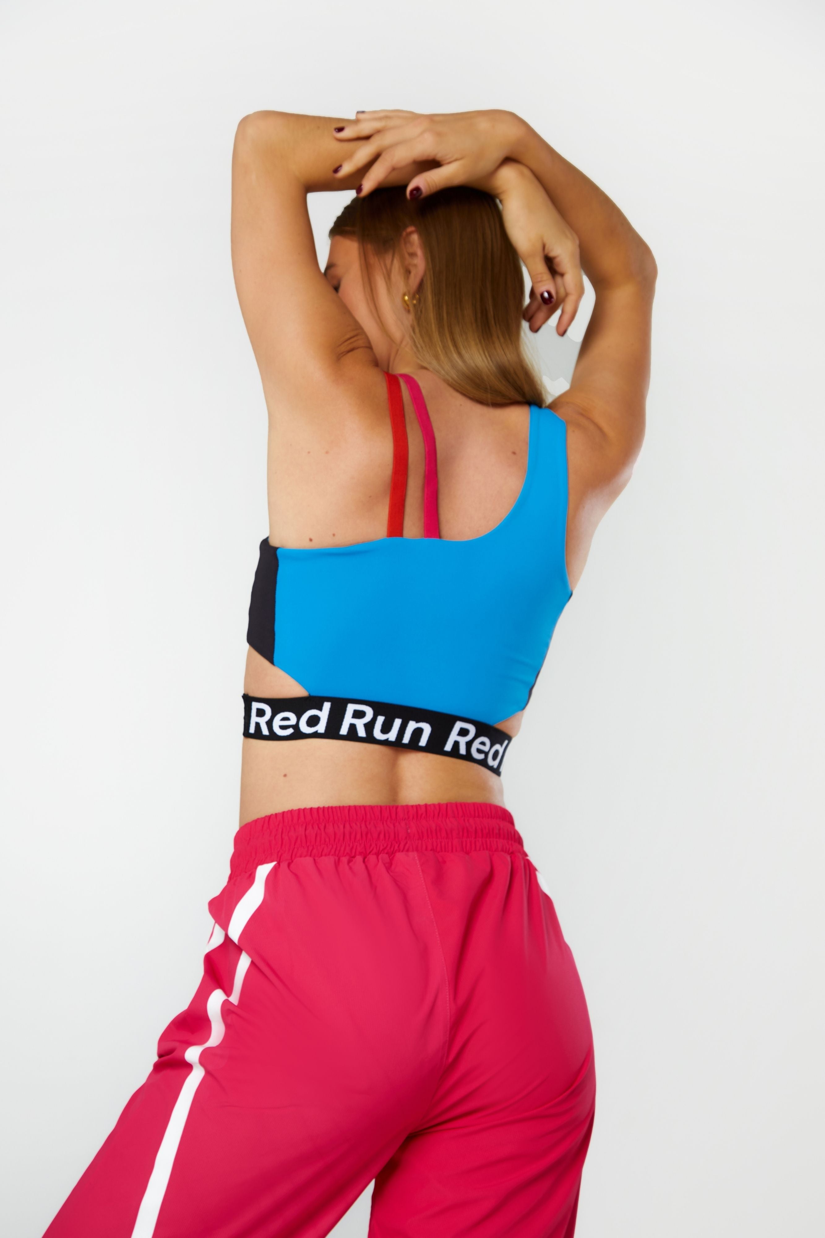 Colour Block Sports Bra - Neon Safari