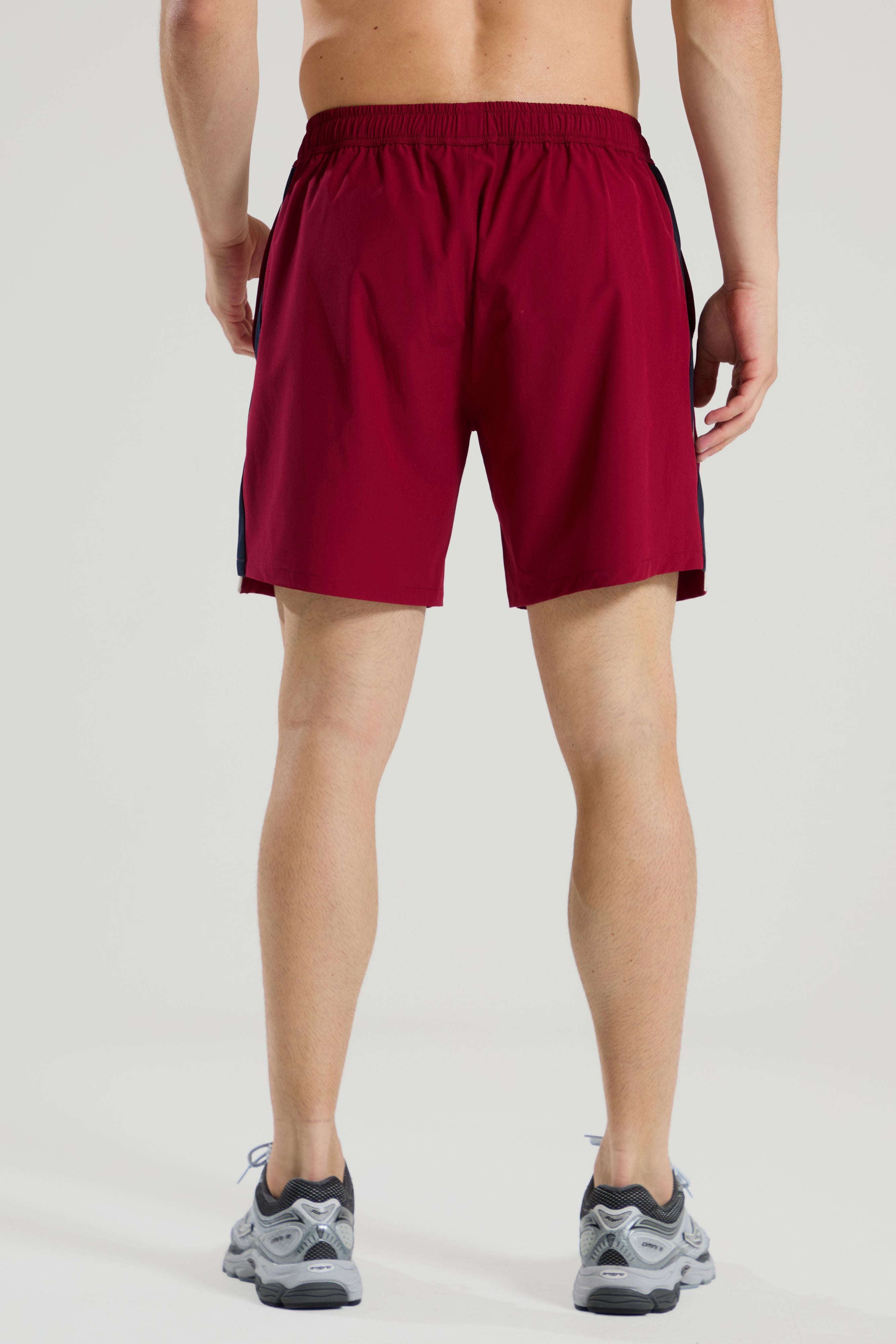 Men's Panelled Sports Short - Crimson Wave