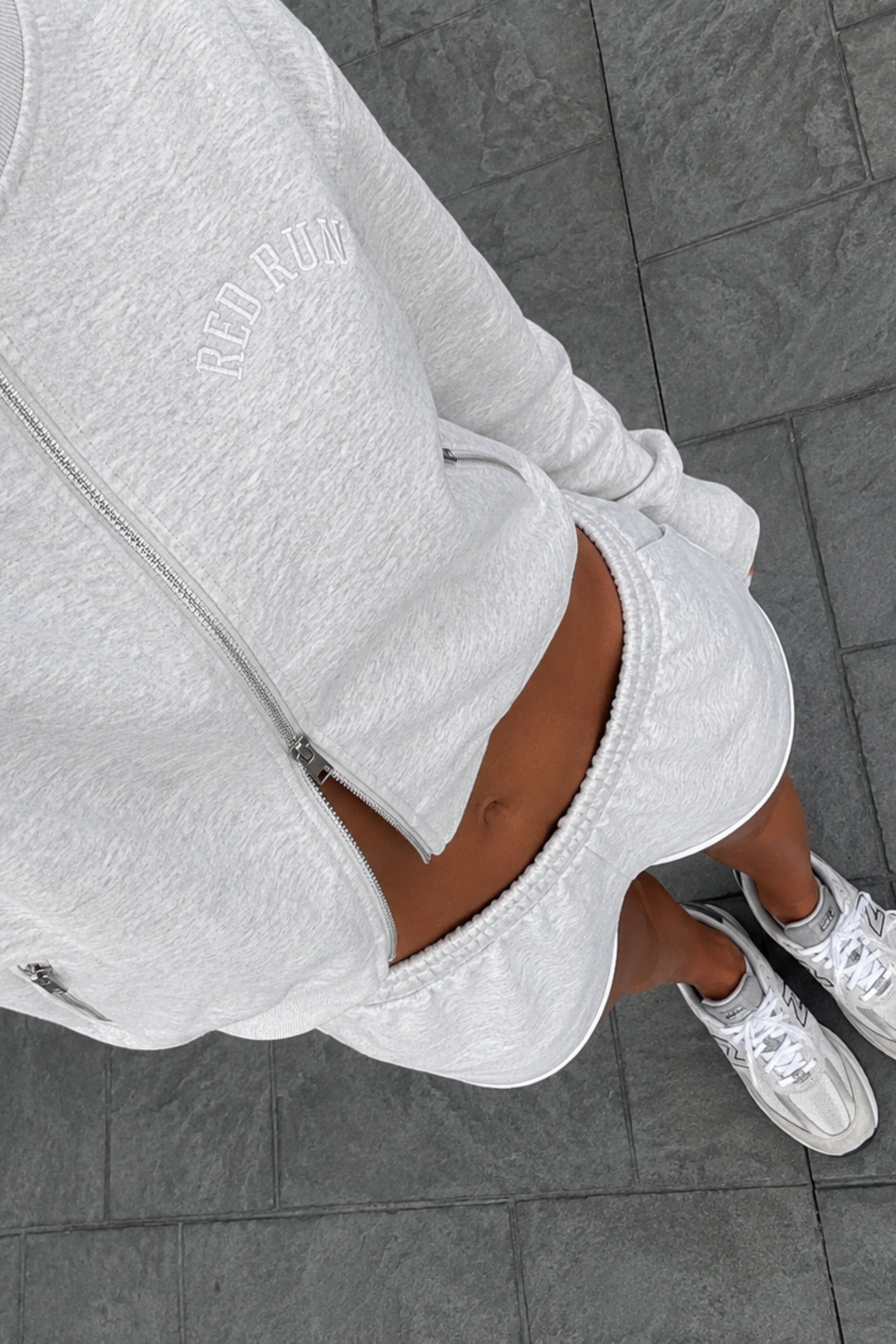 Active Full Zip Sweater - Grey Marl