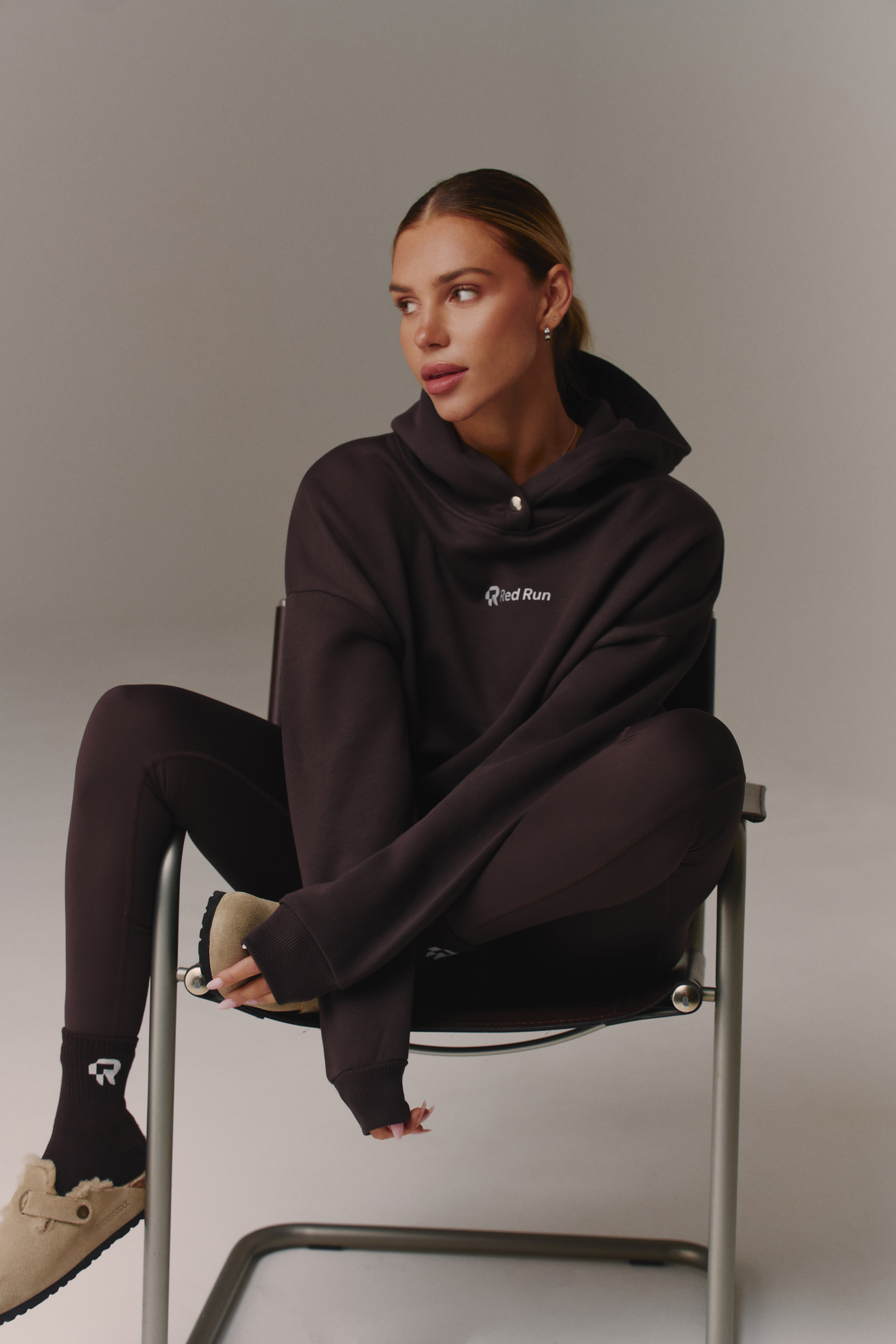 Active Cropped Hoodie - Espresso Sweater